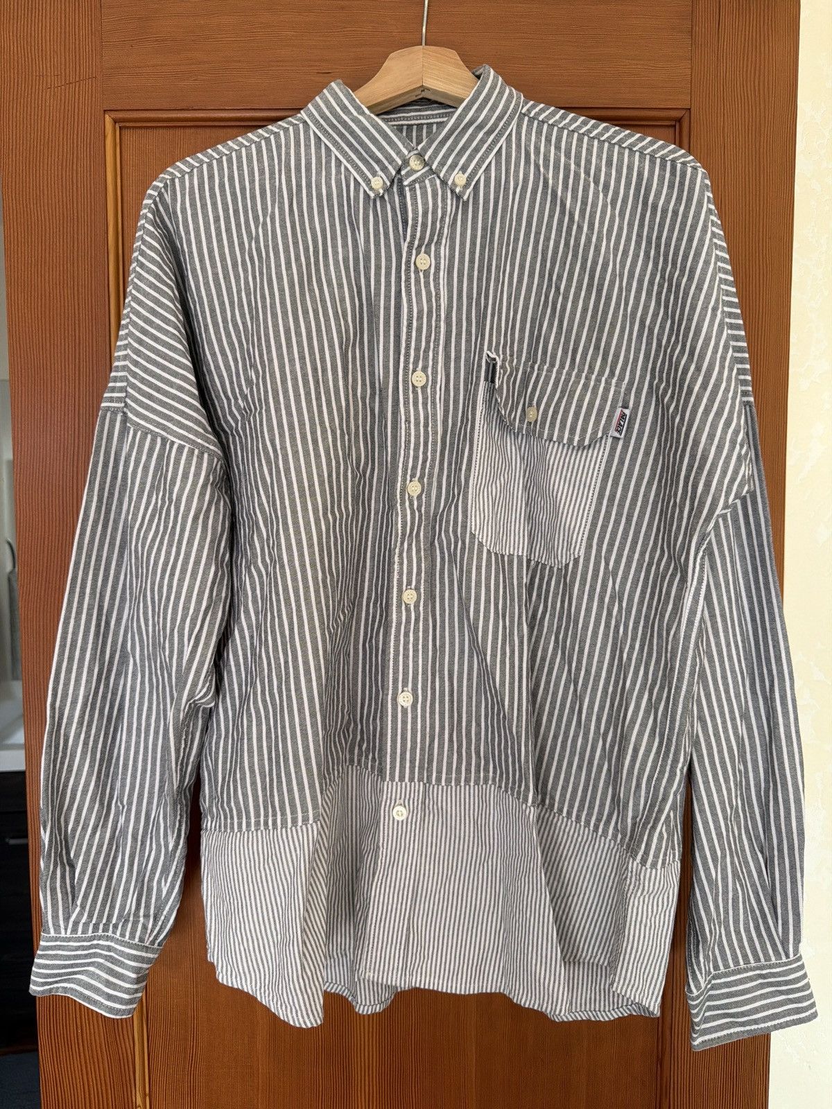 Palace Palace Ripe Shirt long sleeve button down gray white striped Size US L / EU 52-54 / 3 - 1 Thumbnail