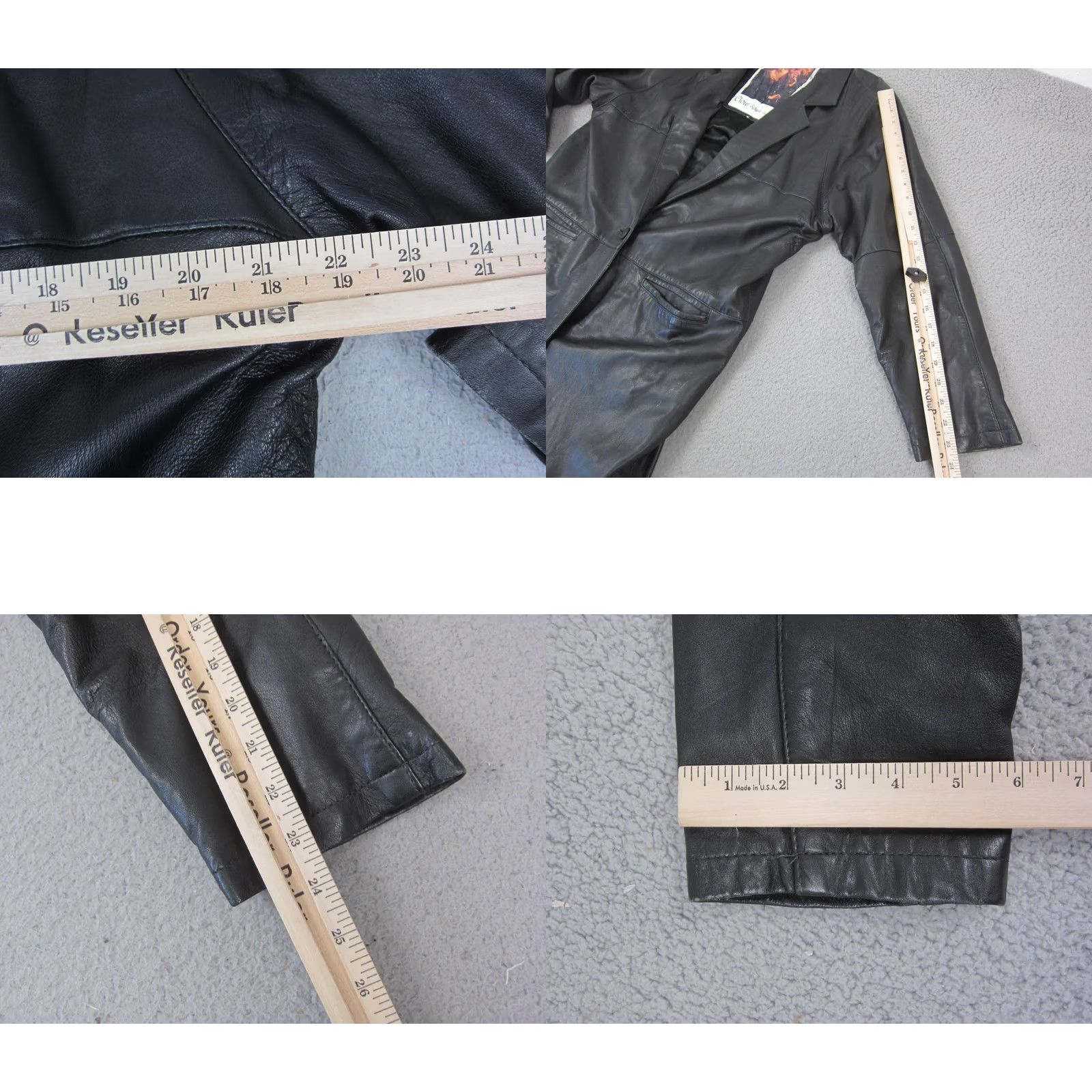 Vintage VINTAGE Clout Leather Trench Coat Womens M Black 90s Long Jacket Punk Coat Shirt? Size M / US 6-8 / IT 42-44 - 8 Thumbnail