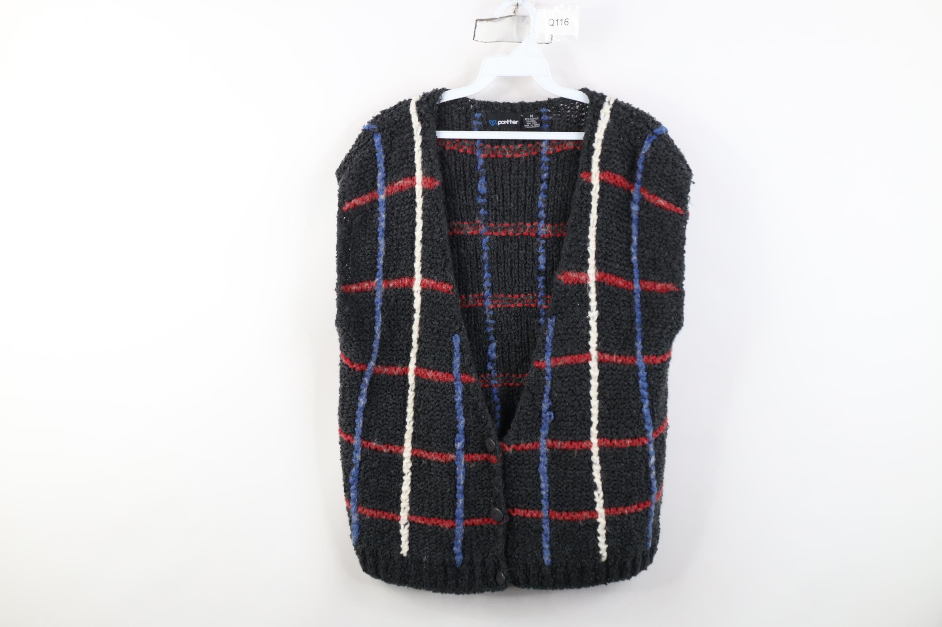 Vintage Vintage 80s 90s Streetwear Blend Textured Knit Sweater Vest Size M / US 6-8 / IT 42-44 - 1 Thumbnail