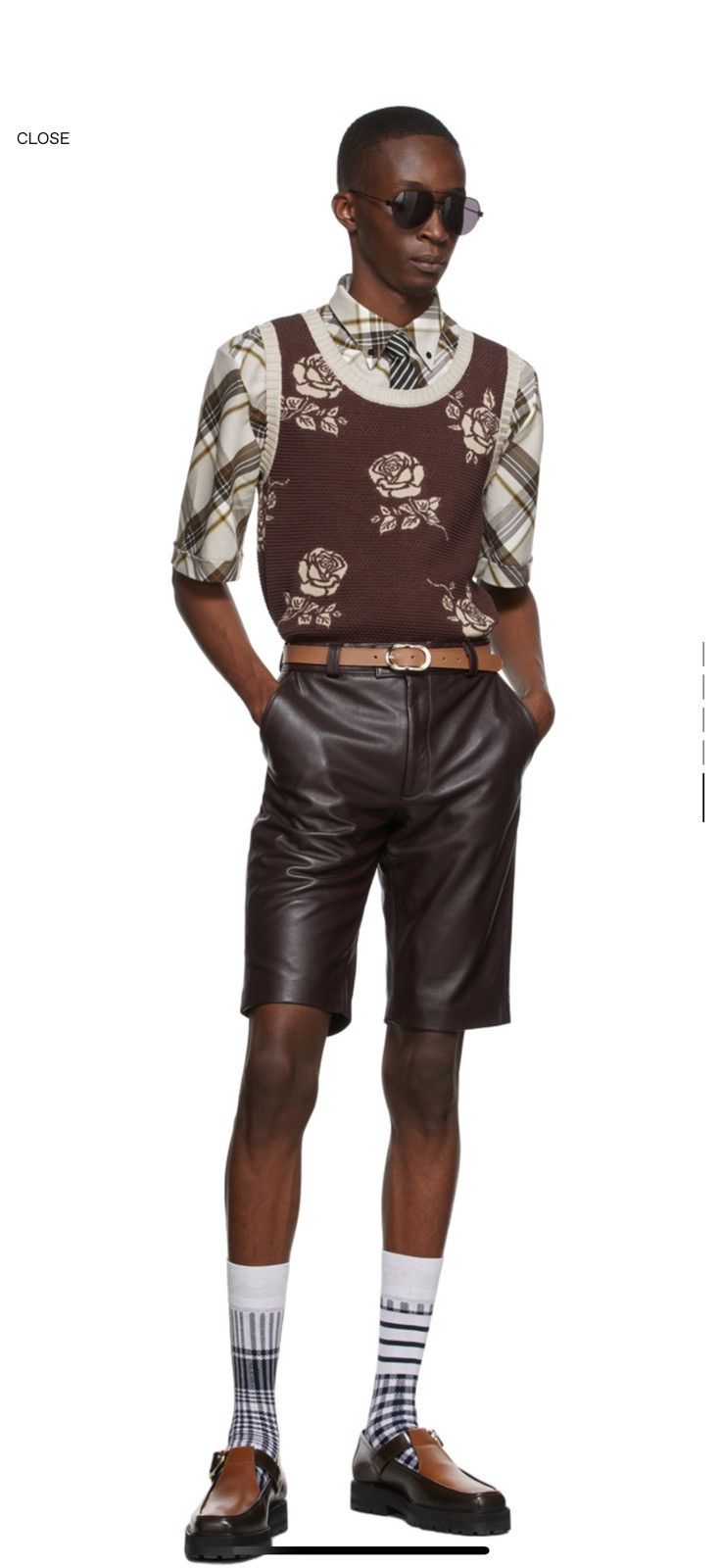 Ernest W. Baker Ernest W. Baker Brown Leather Shorts Size US 30 / EU 46 - 5 Thumbnail
