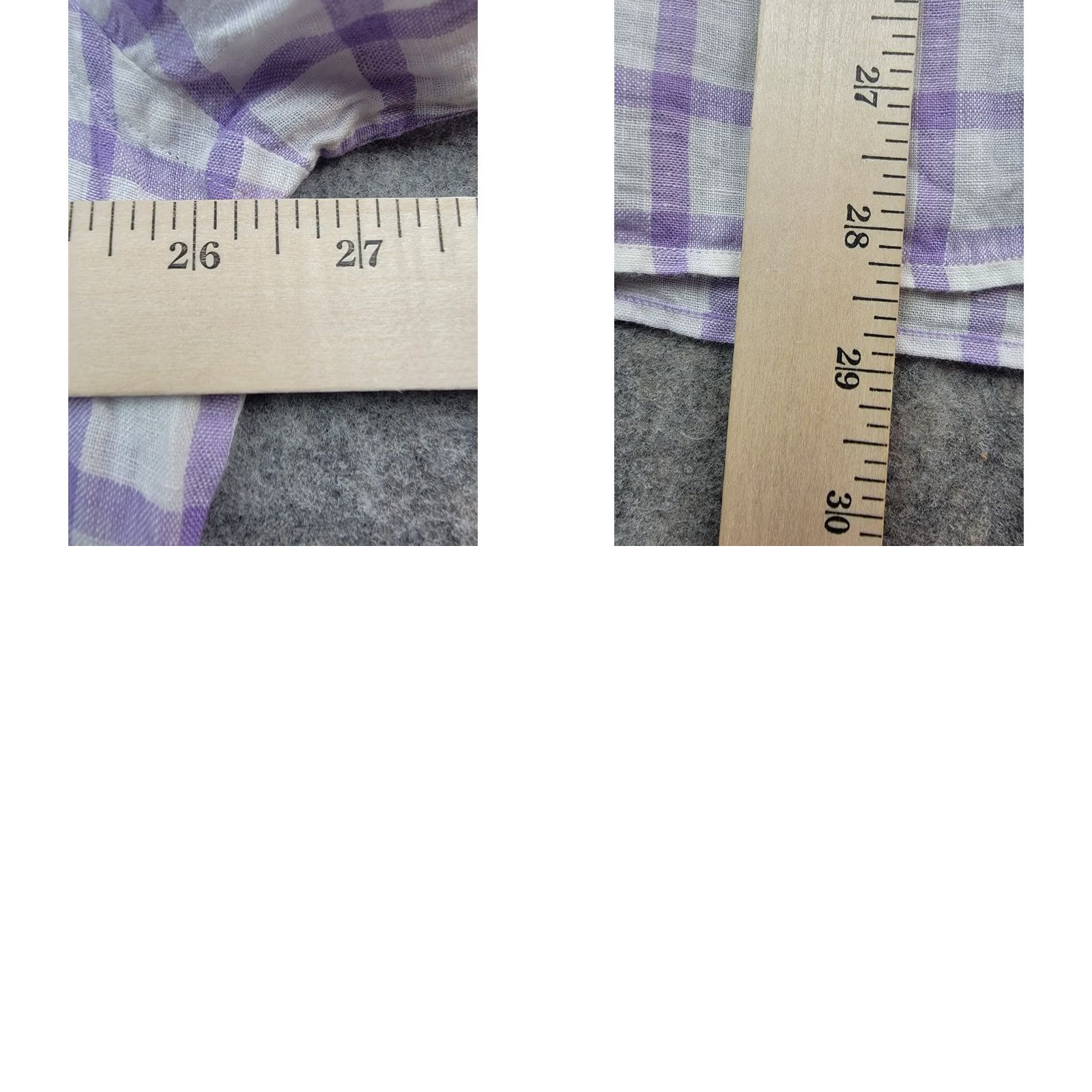 Peter Millar Peter Millar Shirt Mens XL White Purple Check Long Sleeve Button Up 100% Linen Size US XL / EU 56 / 4 - 8 Thumbnail