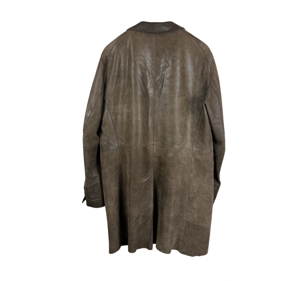 Kenzo Vintage Kenzo leather long coat distressed jacket Size US XL / EU 56 / 4 - 2 Thumbnail