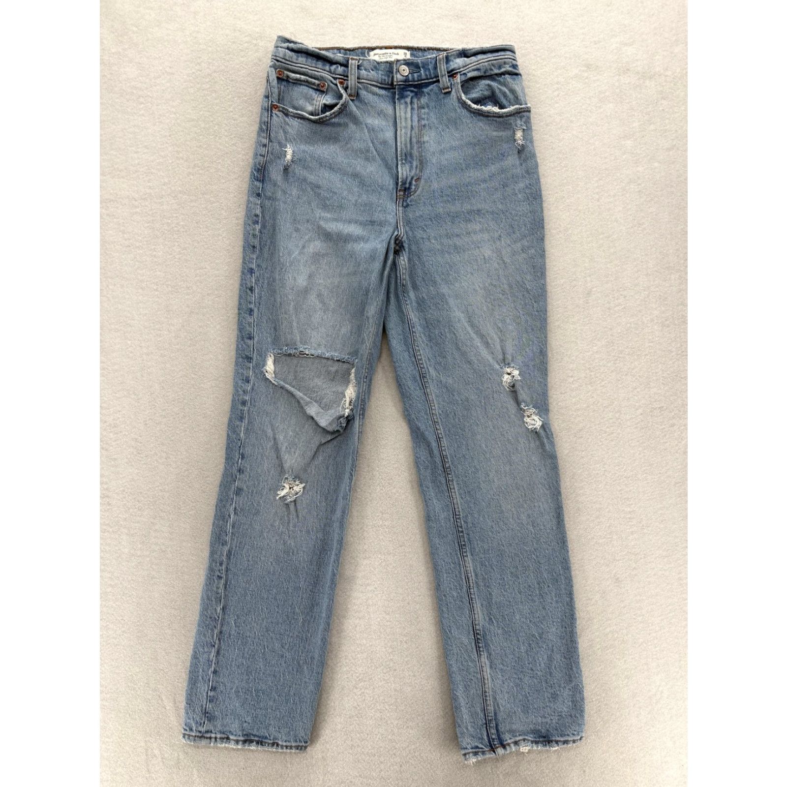 Abercrombie & Fitch VINTAGE Abercrombie & Fitch Jeans Womens 28 Blue 90s Straight Ultra High Rise Distressed Jeans Womens 28 Blue 90s Distressed Straight Ultra High Rise Size 28" / US 6 / IT 42 - 2 Thumbnail