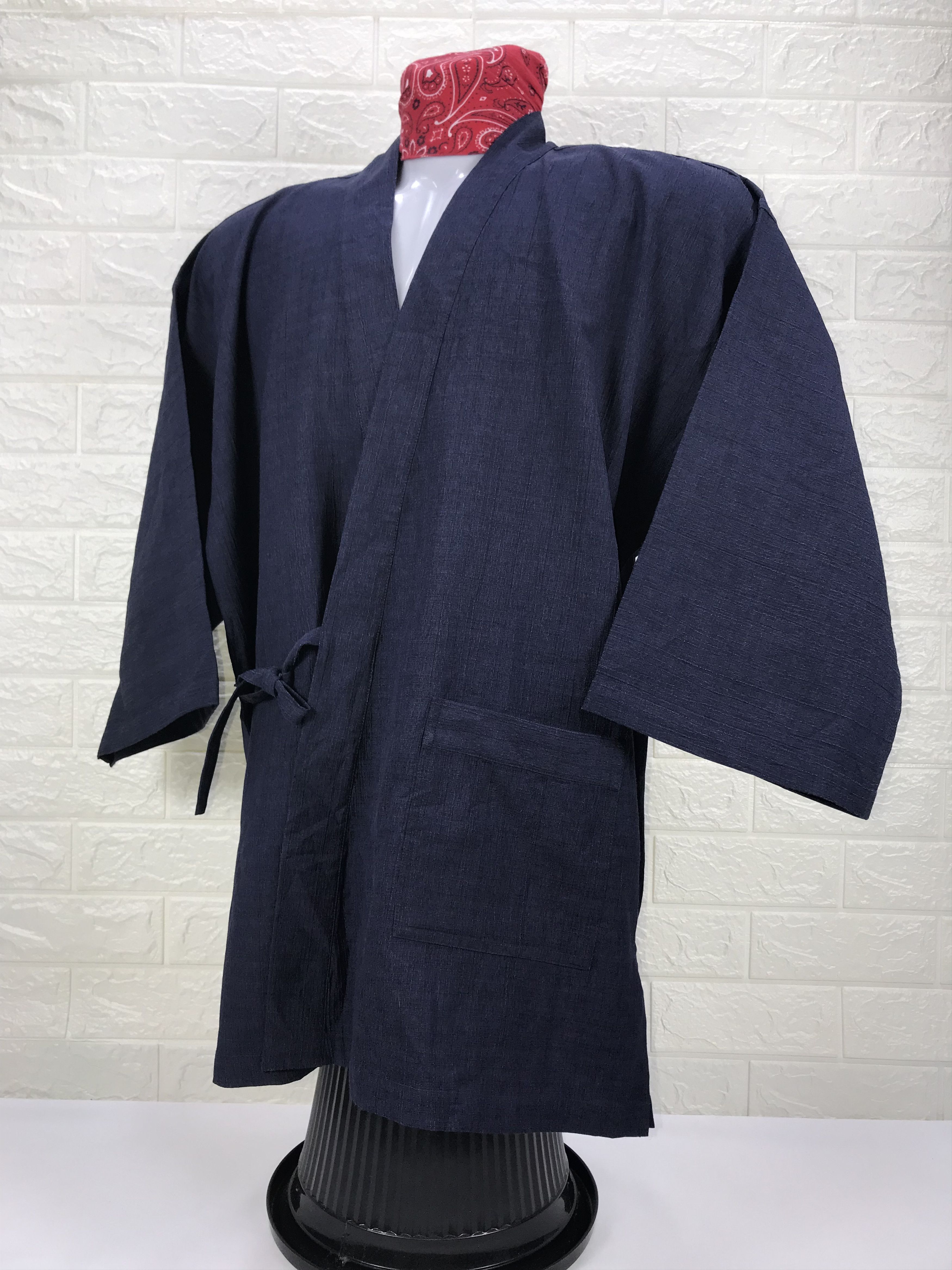 Japanese Brand Vintage Kansai Yamamoto Dark Blue Kimono Cardigan Size US M / EU 48-50 / 2 - 4 Thumbnail