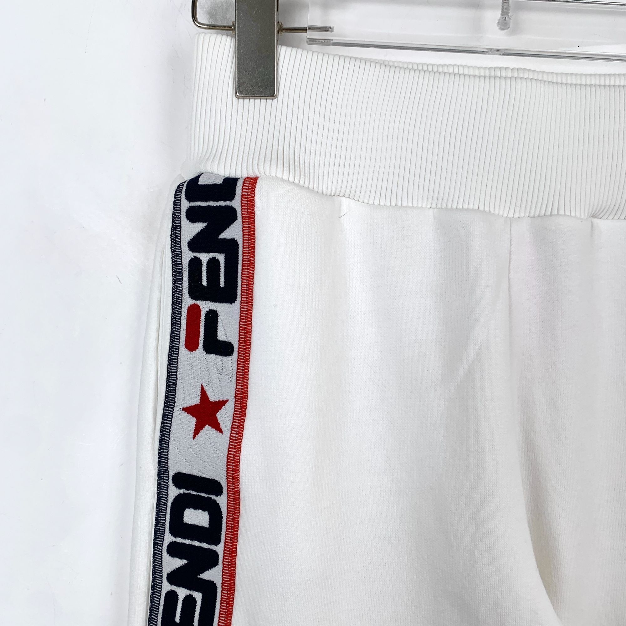 Fendi Fendi Logo Embroidered White Drawstring Sweatpants (Size 38) Size US 38 / EU 54 - 6 Thumbnail