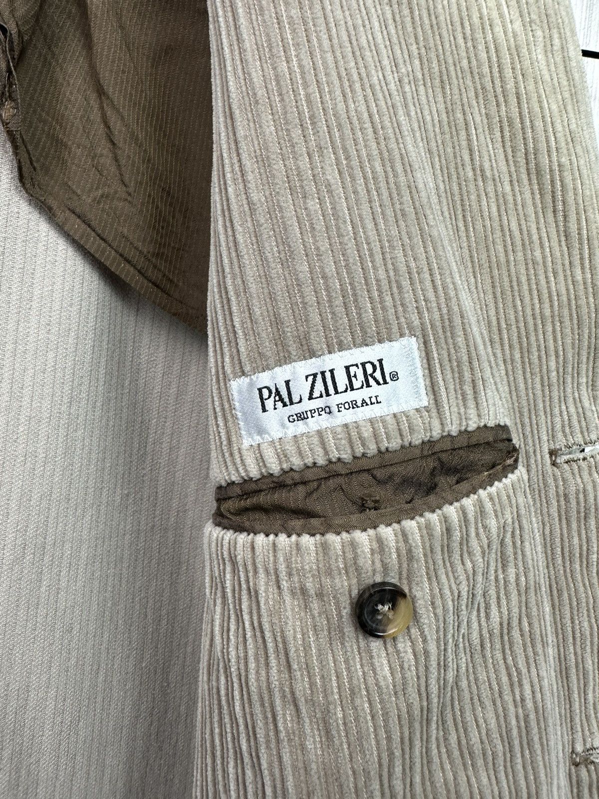 Pal Zileri Pal Zileri Men 50 Blazer Beige 100% Cotton vintage Size 50R - 22 Thumbnail