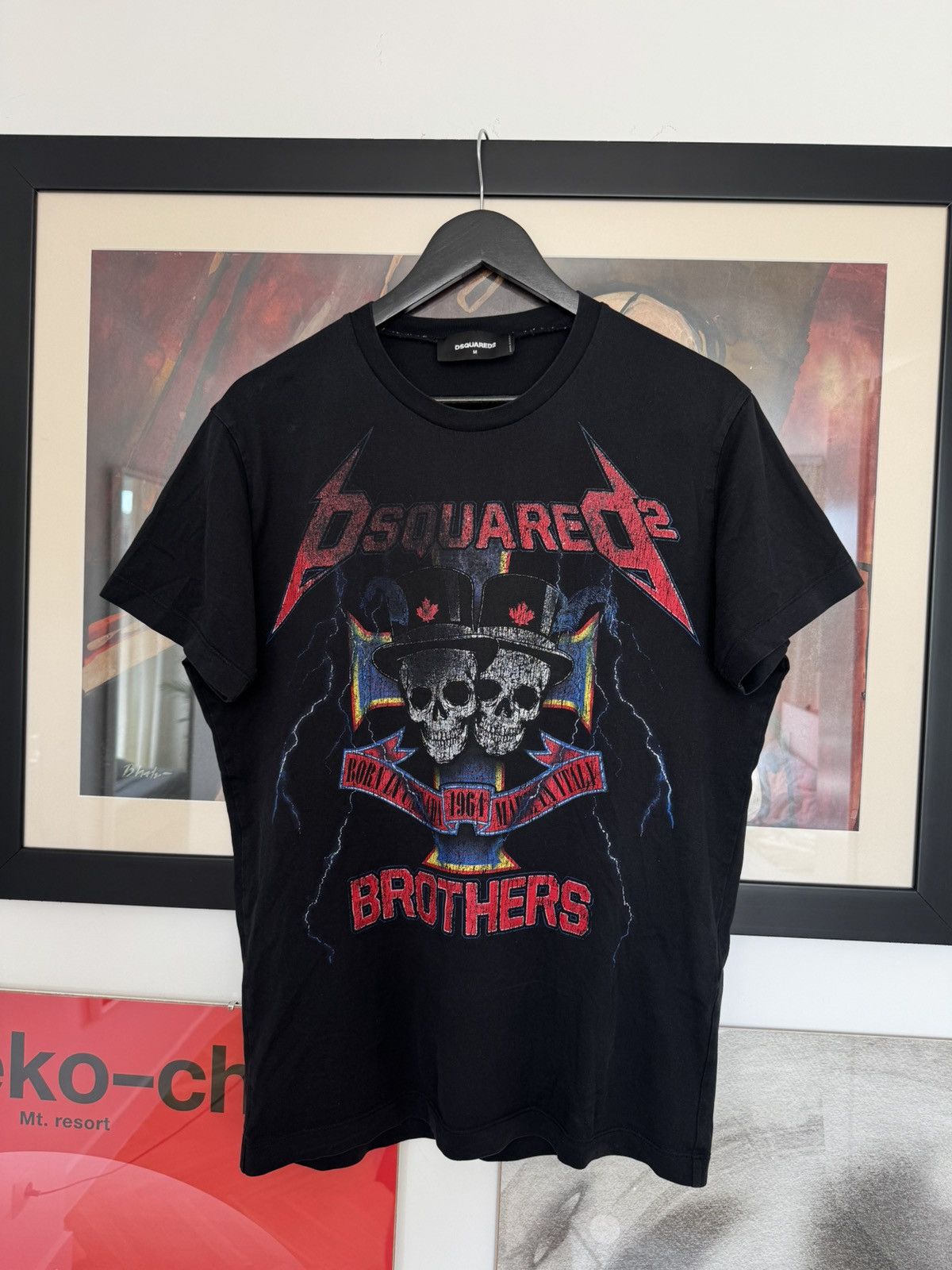 Dsquared2 Dsquared2 Skull Logo Brothers Tee Thunder Print Designer Size US M / EU 48-50 / 2 - 1 Thumbnail