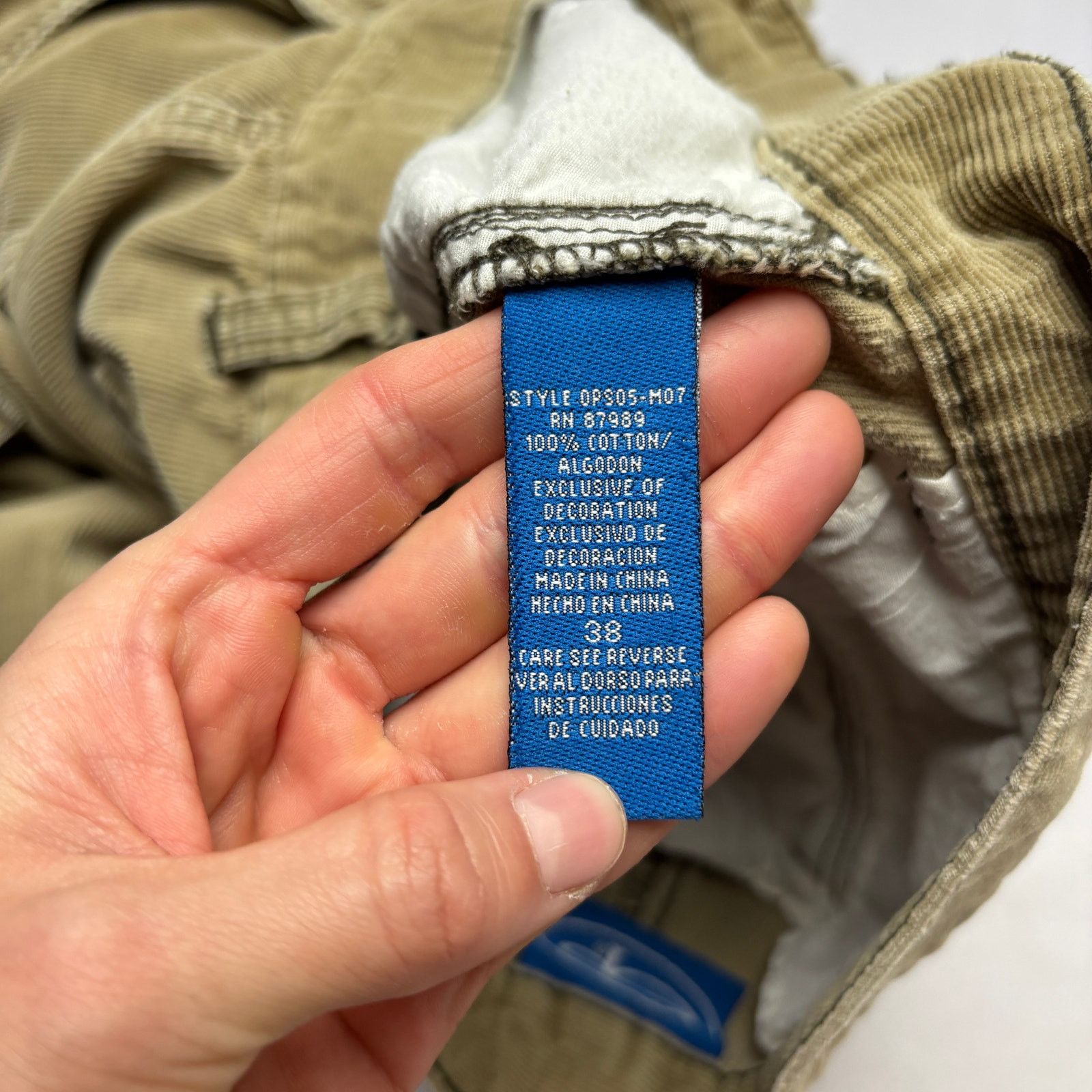 Ocean Pacific × Vintage Vintage Ocean Pacific Corduroy Baggy 9.5" Cargo Shorts 36 Size US 36 / EU 52 - 5 Thumbnail