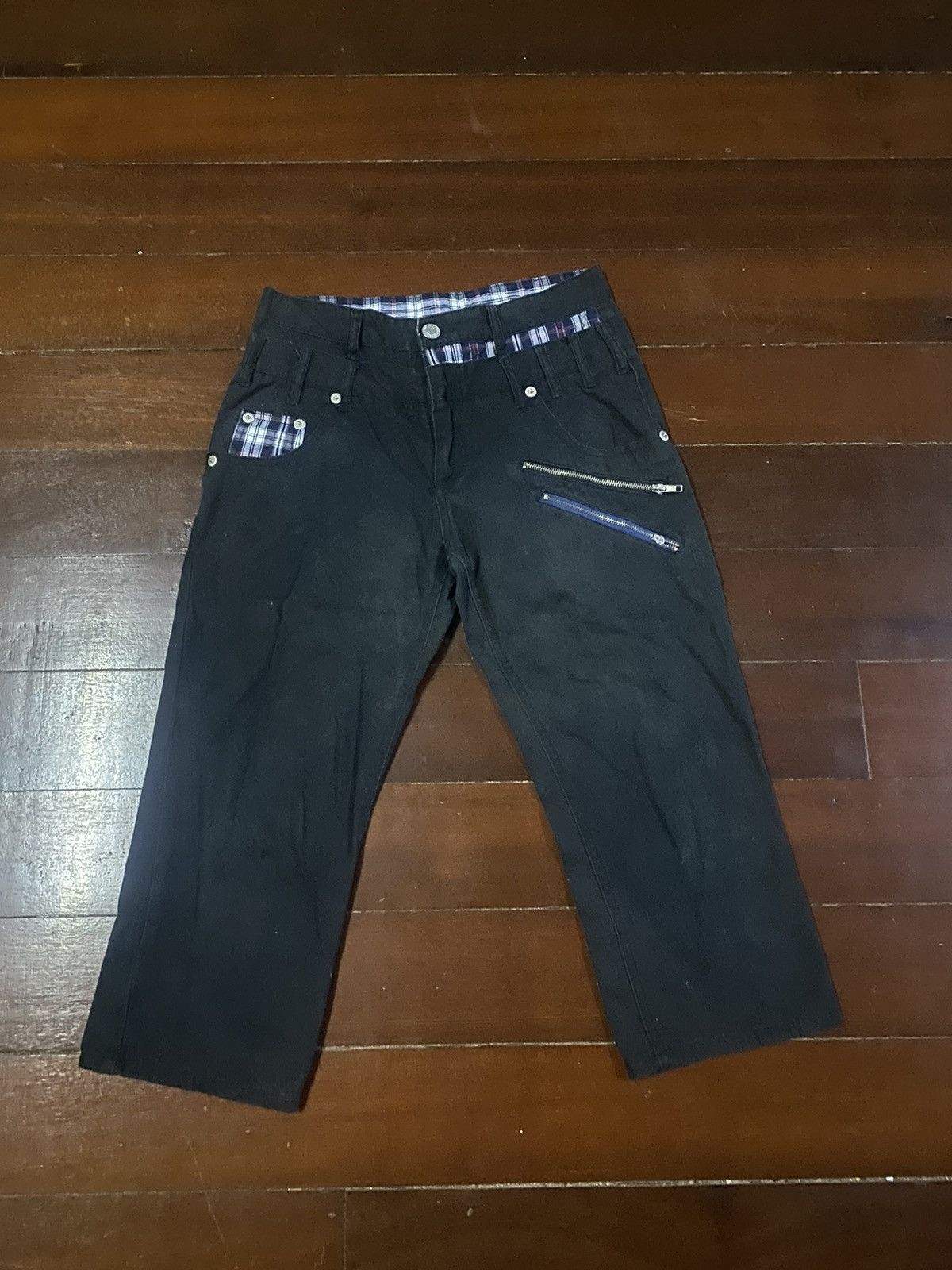 Designer × Japanese Brand Fire double focus streetwear zipper double waist Size US 31 - 1 Thumbnail