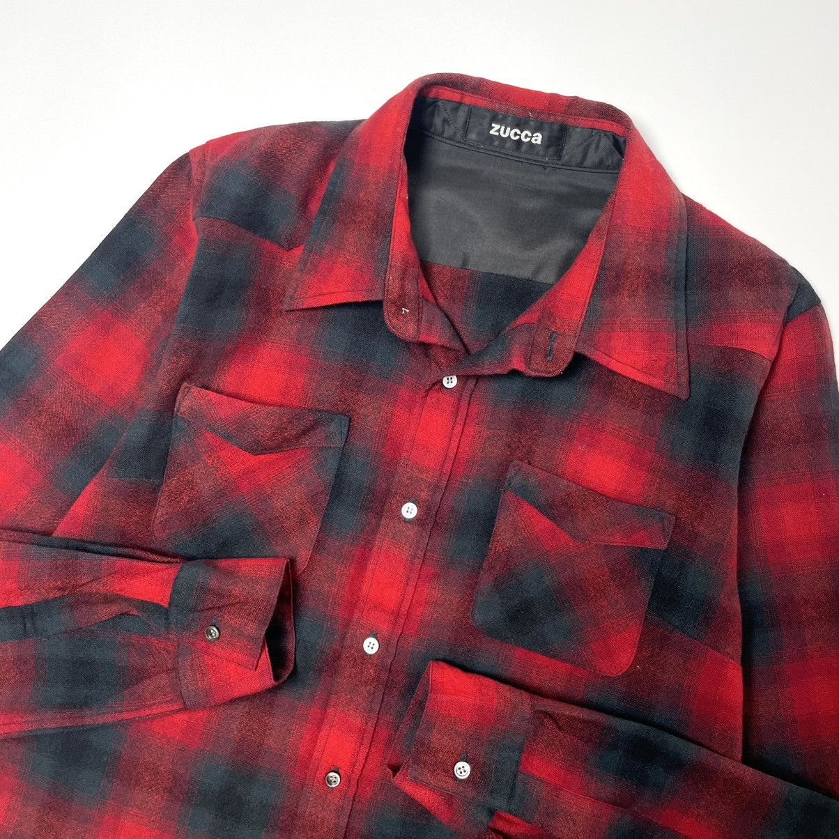 Zucca Issey Miyake Zucca Plaid Wool Flannel Shirt Size US S / EU 44-46 / 1 - 4 Thumbnail