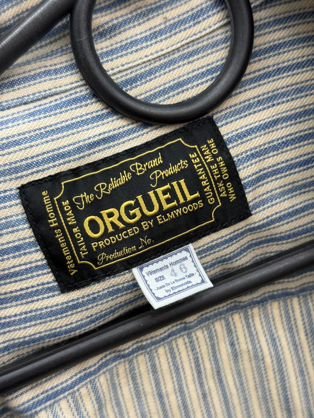 Orgueil Orgueil Japan Made Striped Cotton Pocket Shirt Size US L / EU 52-54 / 3 - 3 Thumbnail