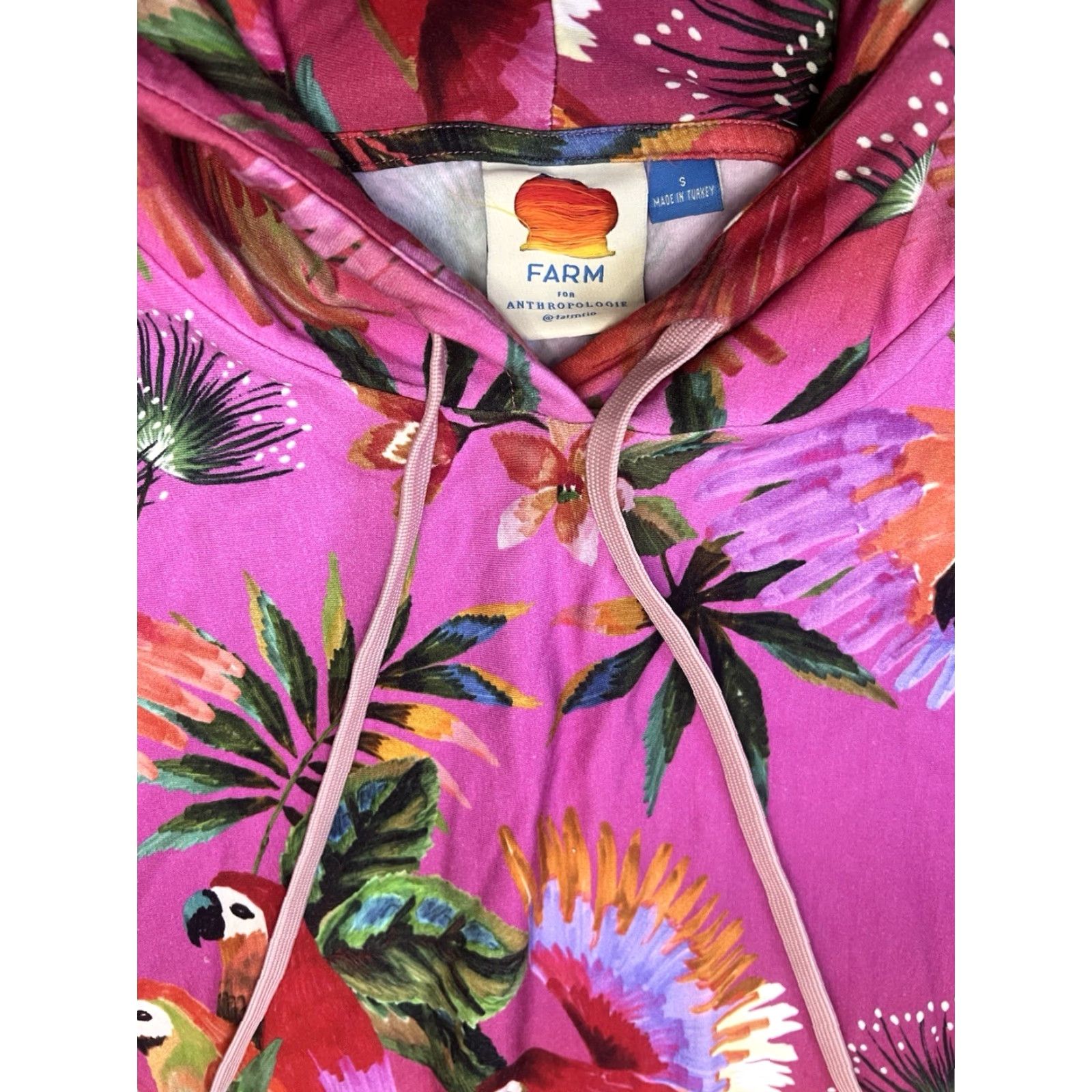 Anthropologie VINTAGE Farm For Anthropologie Dress Tropical Parrots Small Size S / US 4 / IT 40 - 4 Thumbnail