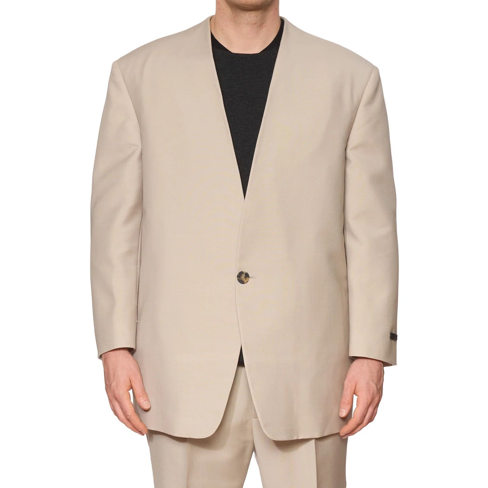 Fear of God FOG Beige Eternal Lapelless Jacket Size 38R - 9 Thumbnail