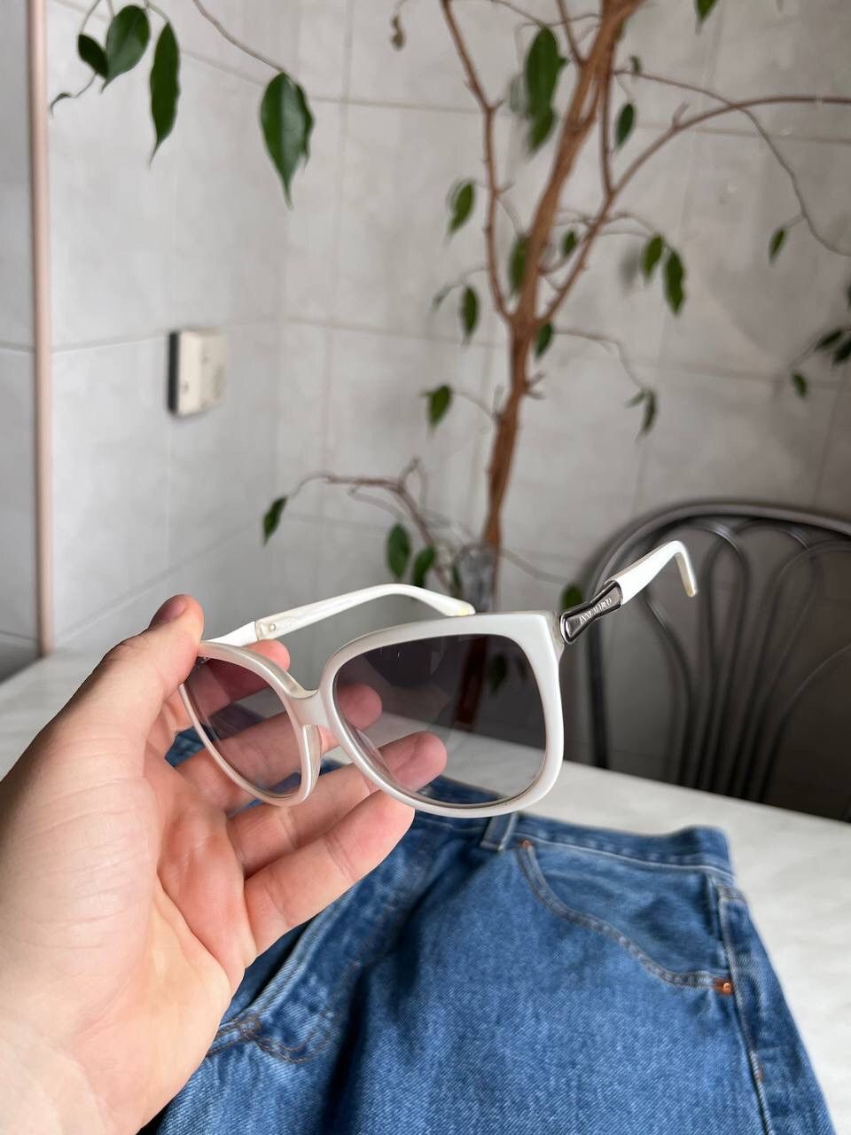 Designer × Vintage Enni Marco White Sunglasses Vintage Eyewear's Made in Italy Size ONE SIZE - 13 Thumbnail