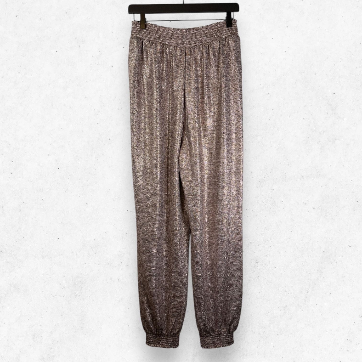 Anthropologie Anthropologie Joggers Metallic Rose Gold Elastic Women's S Size 30" / US 8 / IT 44 - 2 Thumbnail