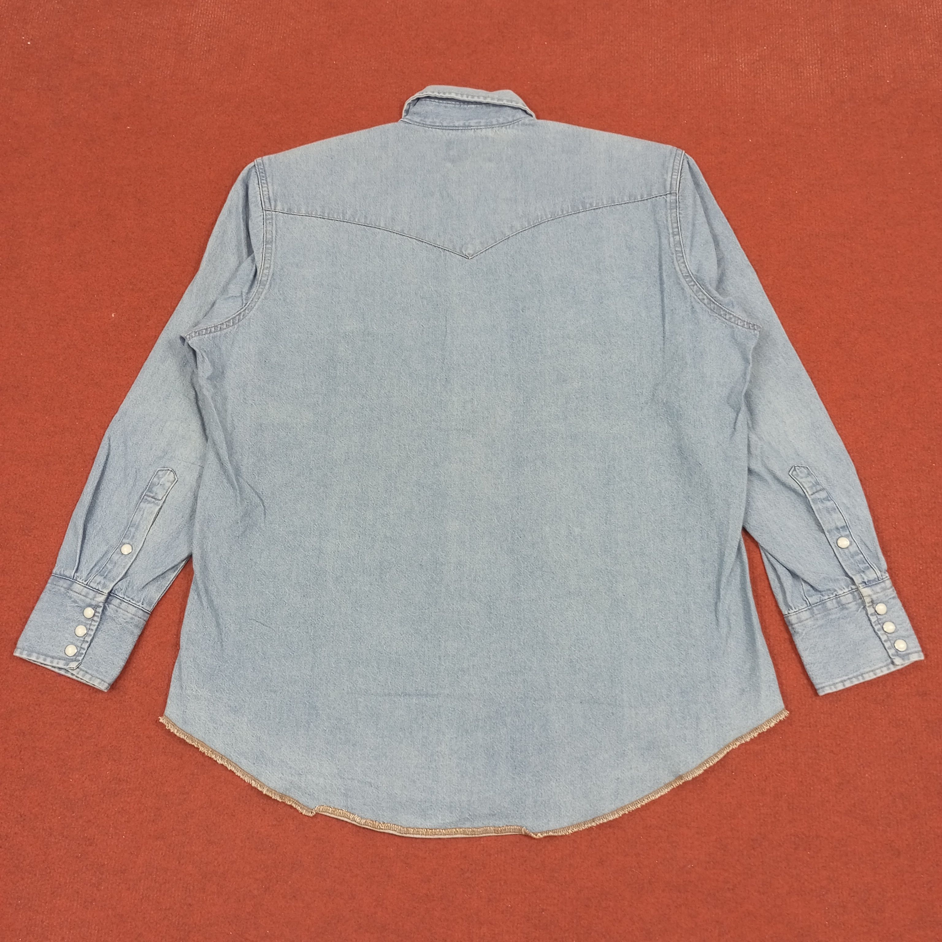 Vintage × Wrangler Wrangler Classic Style Casual Shirt Size US L / EU 52-54 / 3 - 3 Thumbnail