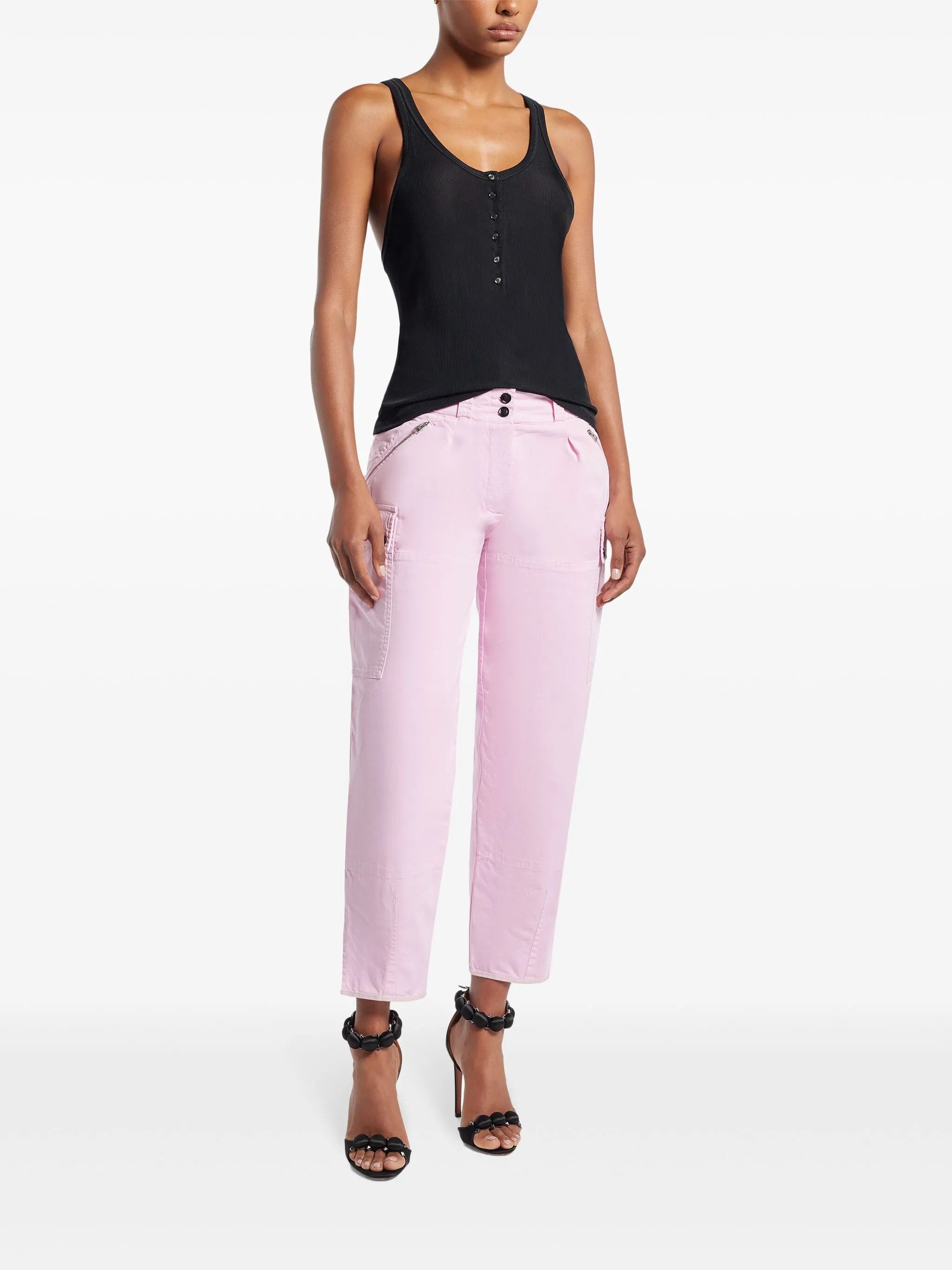 Tom Ford o1w1db10525 TSJ572 Ribbed Jersey Tank Top in Black Size XS / US 0-2 / IT 36-38 - 2 Thumbnail