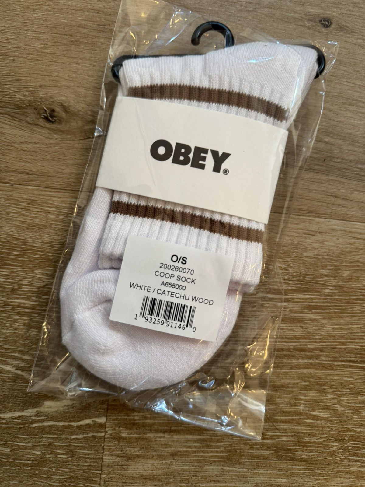 Obey × Shepard Fairey OBEY Mid Calf Logo Gym Sock NEW XL - White/Gold Size ONE SIZE - 2 Thumbnail