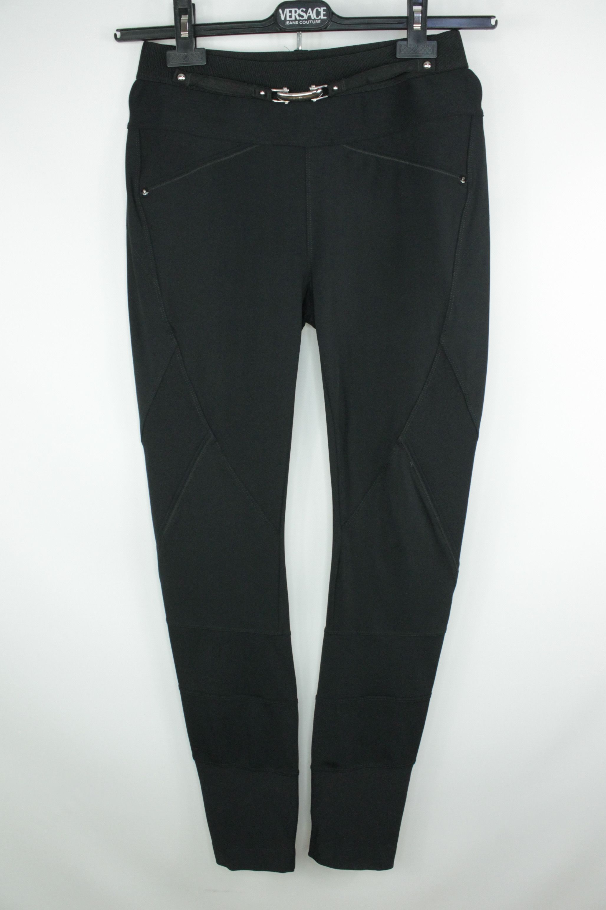 Designer HIGH Tech Everyday Couture Hi-Lay-Out Black Nylon Leggings Size 28" / US 6 / IT 42 - 1 Thumbnail