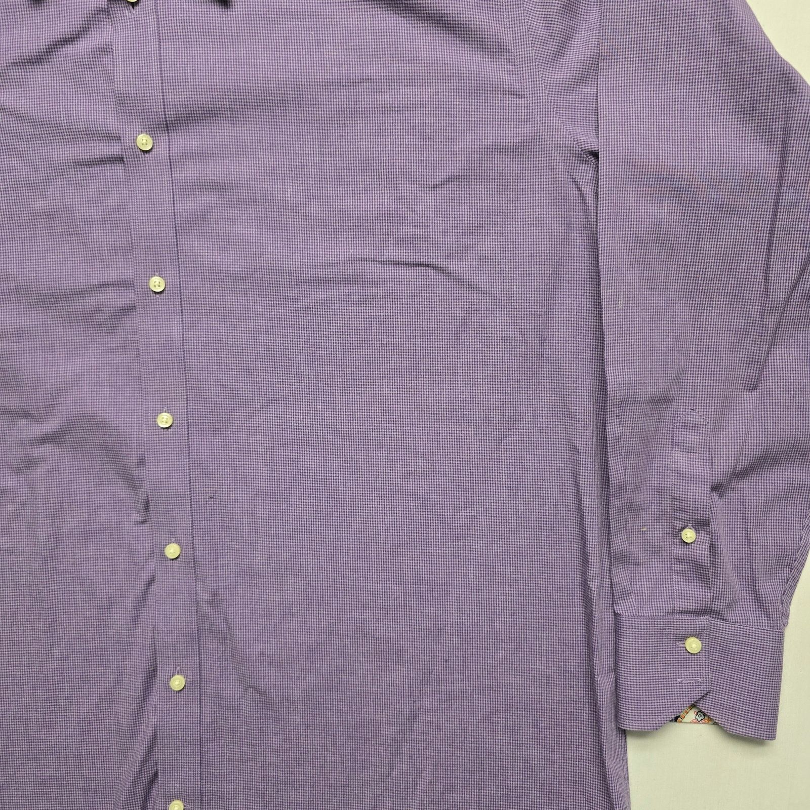Vintage Neiman Marcus New Purple Button Up Cotton 2XL Dress Shirt Size US XXL / EU 58 / 5 - 2 Thumbnail
