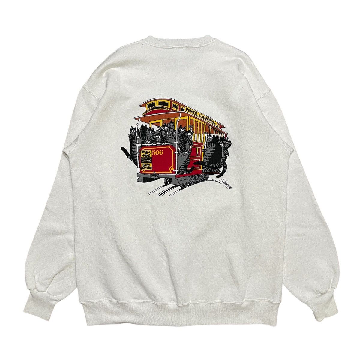 Vintage Vintage 90s Carzyshirts San Francisco B.Kliban Crewneck Size US XL / EU 56 / 4 - 2 Thumbnail