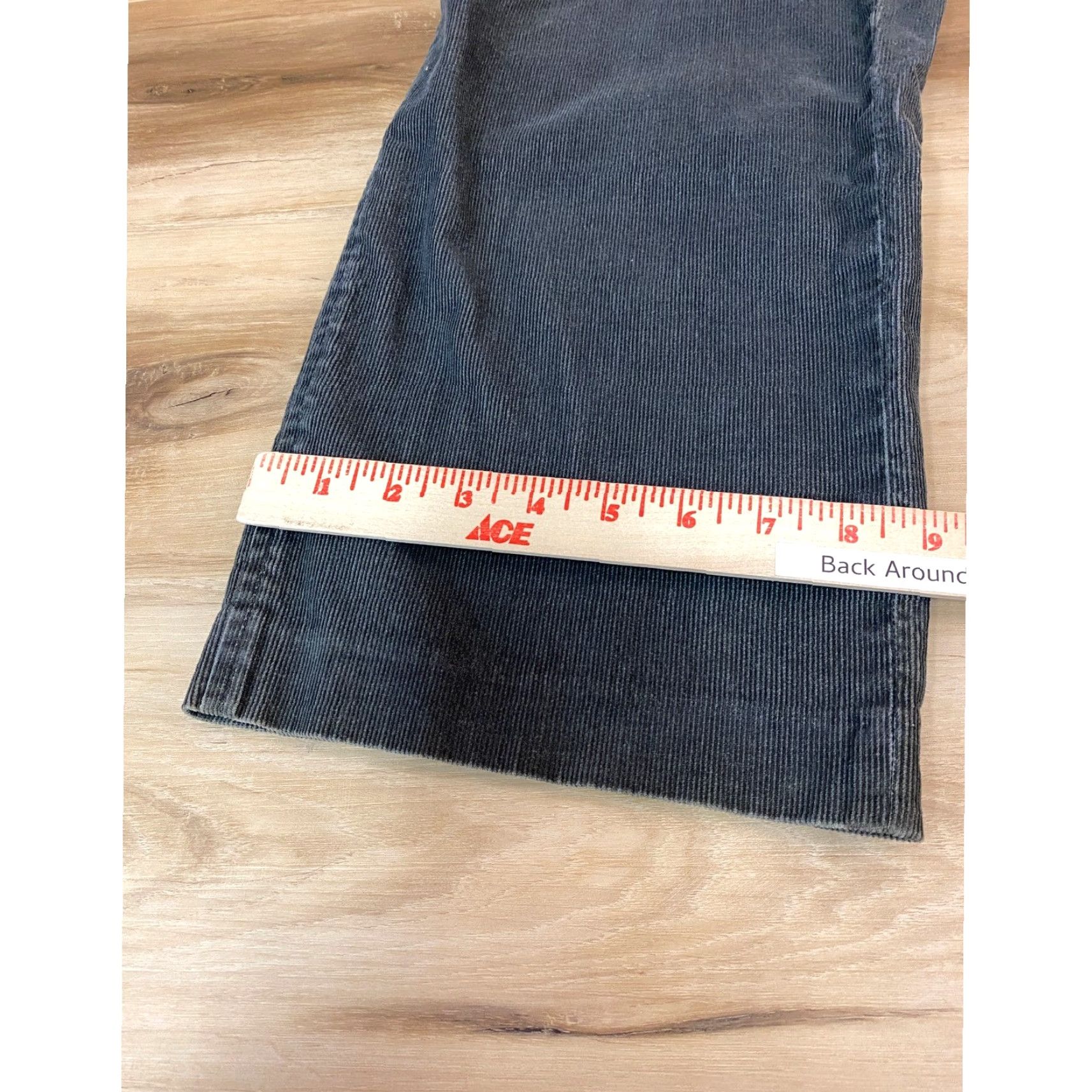 Lands' End Lands' End Mens Corduroy Pants Flat Front Regular Fit 35x30 Gray Charcoal Vintage? No. 5-Pocket Workwear Casual Pants Mens Size US 35 - 2 Thumbnail