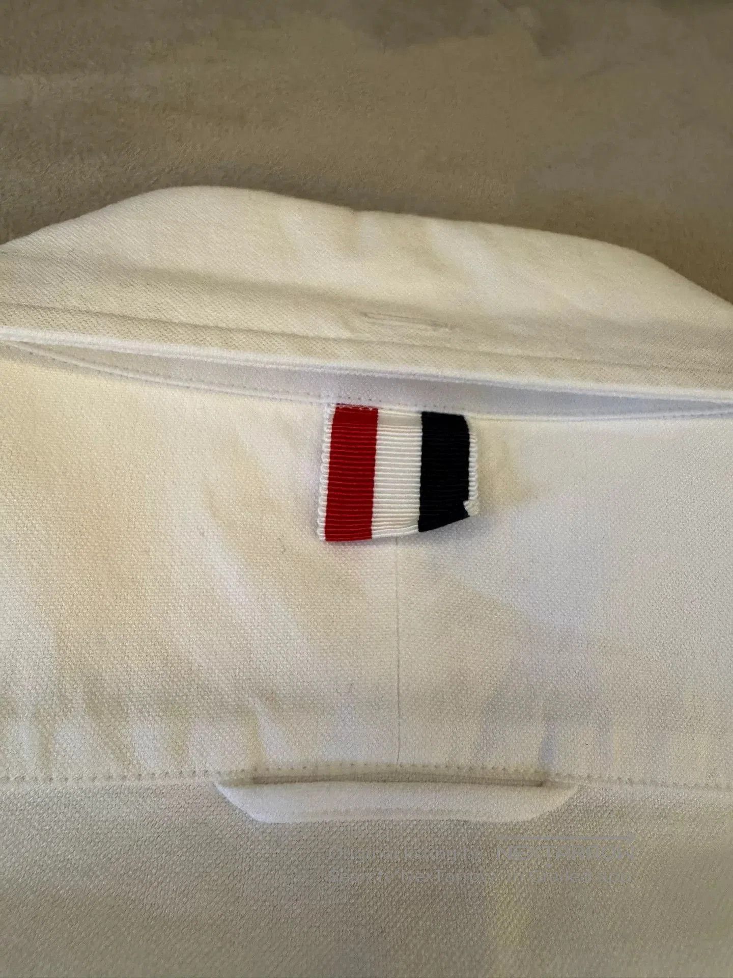 Thom Browne THOM BROWNE Striped Button-Up Shirt White. Size US M / EU 48-50 / 2 - 6 Thumbnail