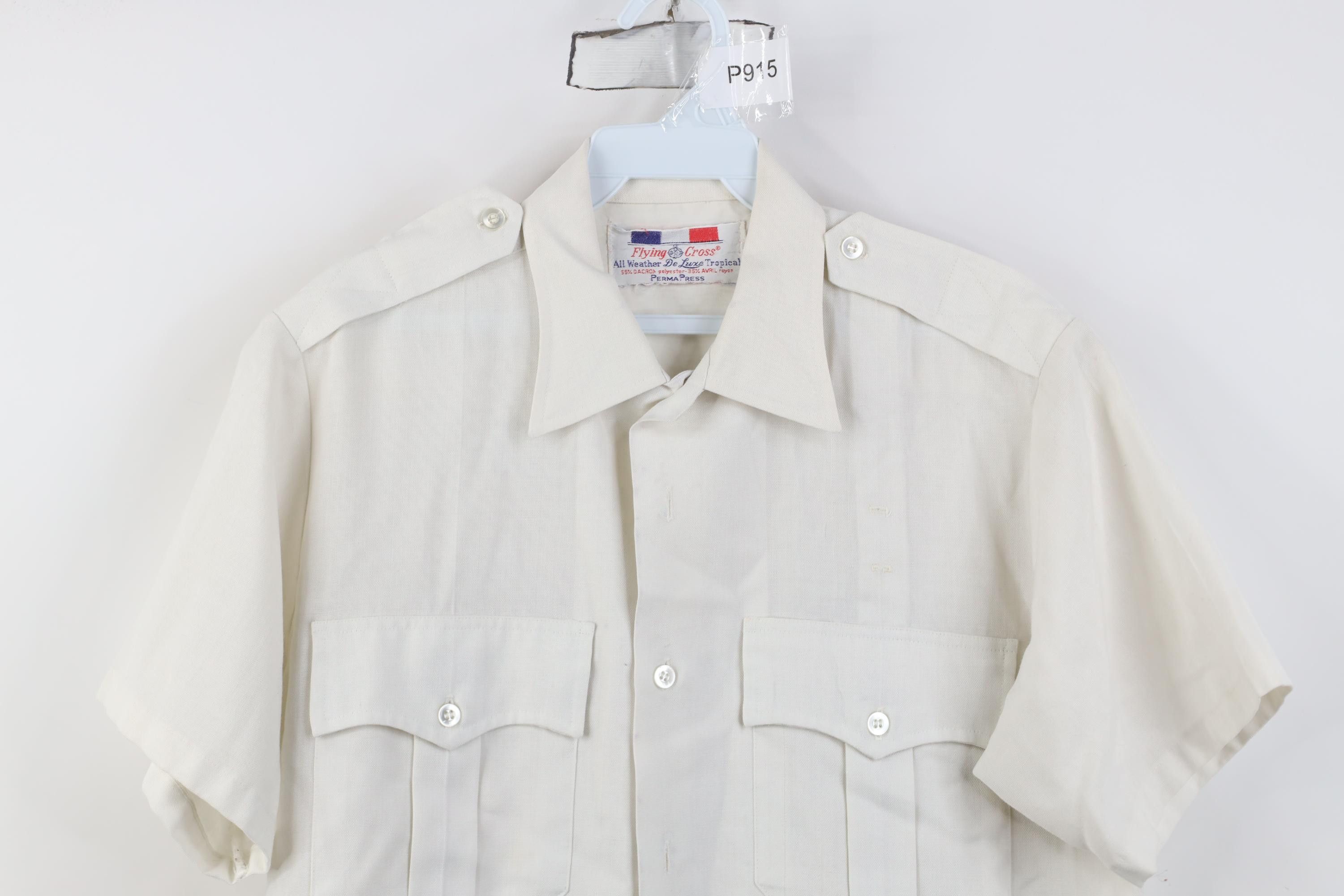 Vintage Vintage 70s Streetwear Flight Short Sleeve Button Shirt Size US M / EU 48-50 / 2 - 2 Thumbnail