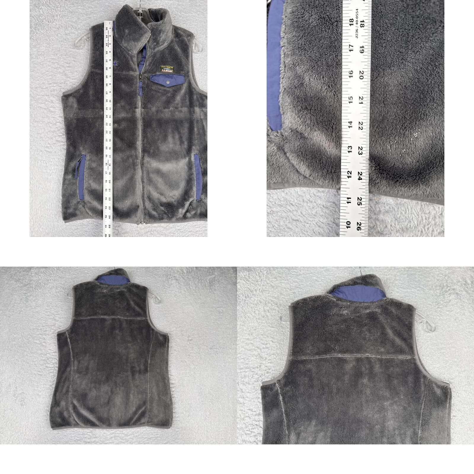 Vintage L.L.Bean Vest Women Small Gray Full Zip Chest Pocket Outdoor Hiking Warm Satin? (Note: The input preserved? No extra) Size S / US 4 / IT 40 - 9 Thumbnail