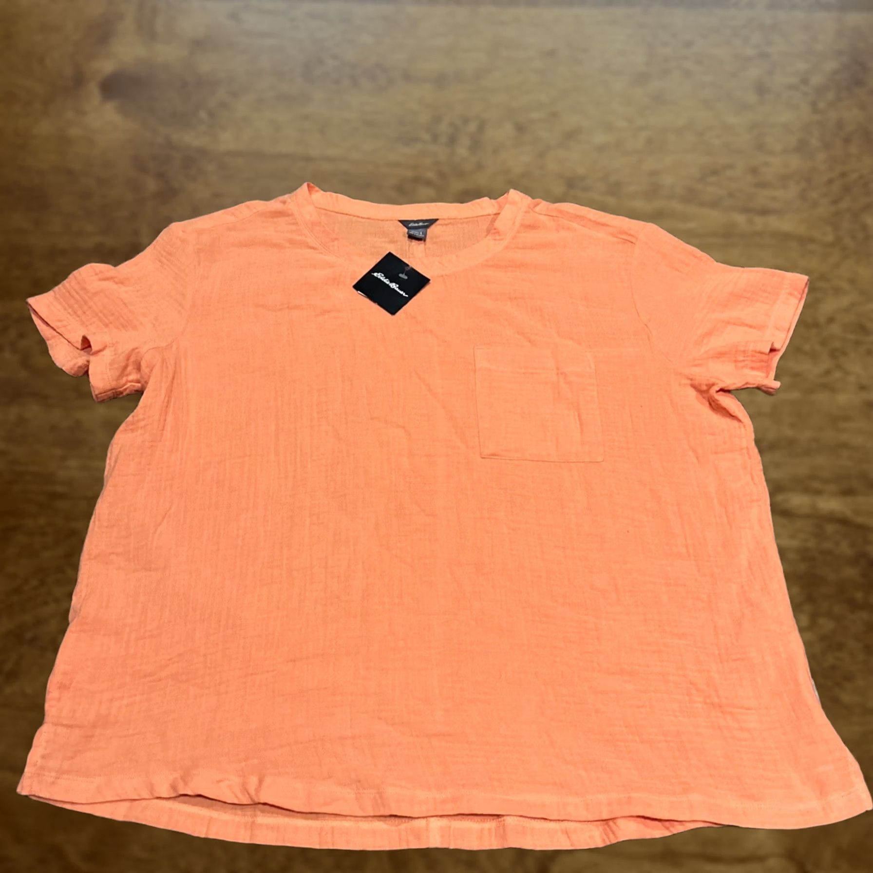 Eddie Bauer Eddie Bauer Top Womens L Orange Women Cotton Nwt Size L / US 10 / IT 46 - 1 Thumbnail