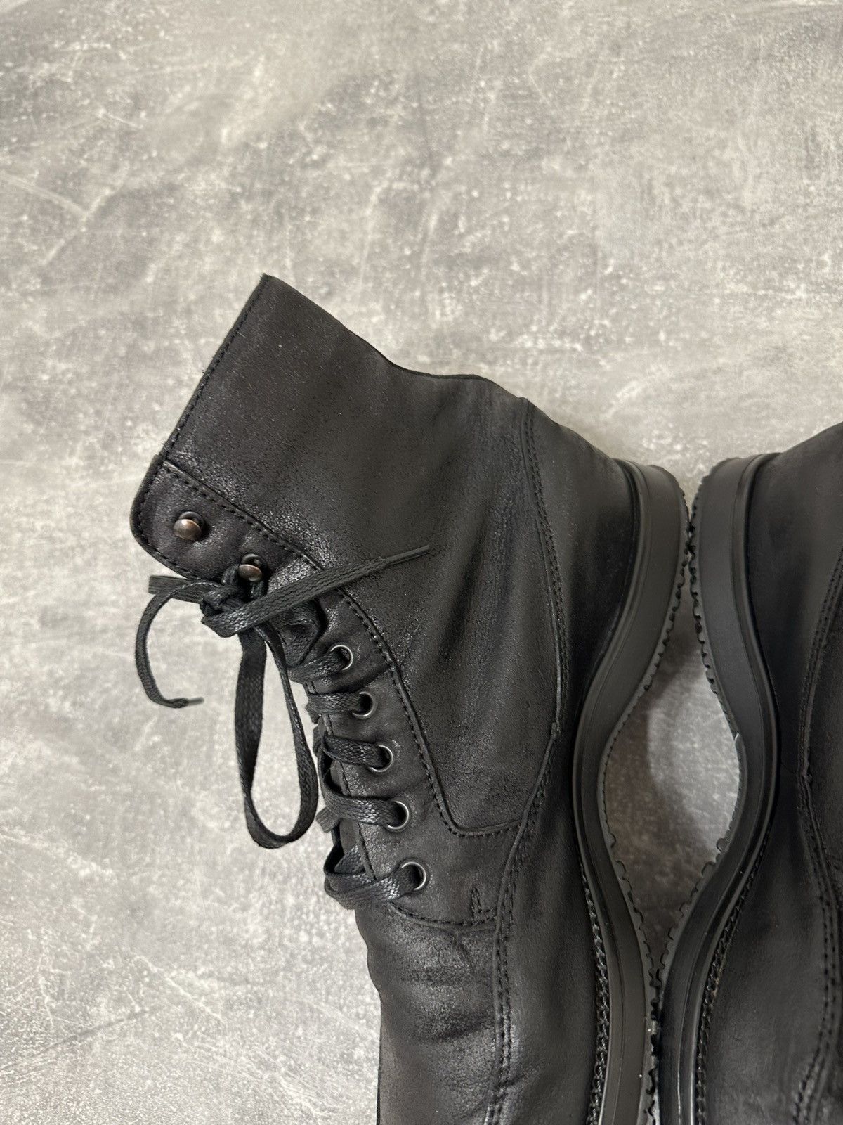 Vintage Vintage Black high boxer boots moto biker shoes core Size US 9.5 / EU 42-43 - 18 Thumbnail