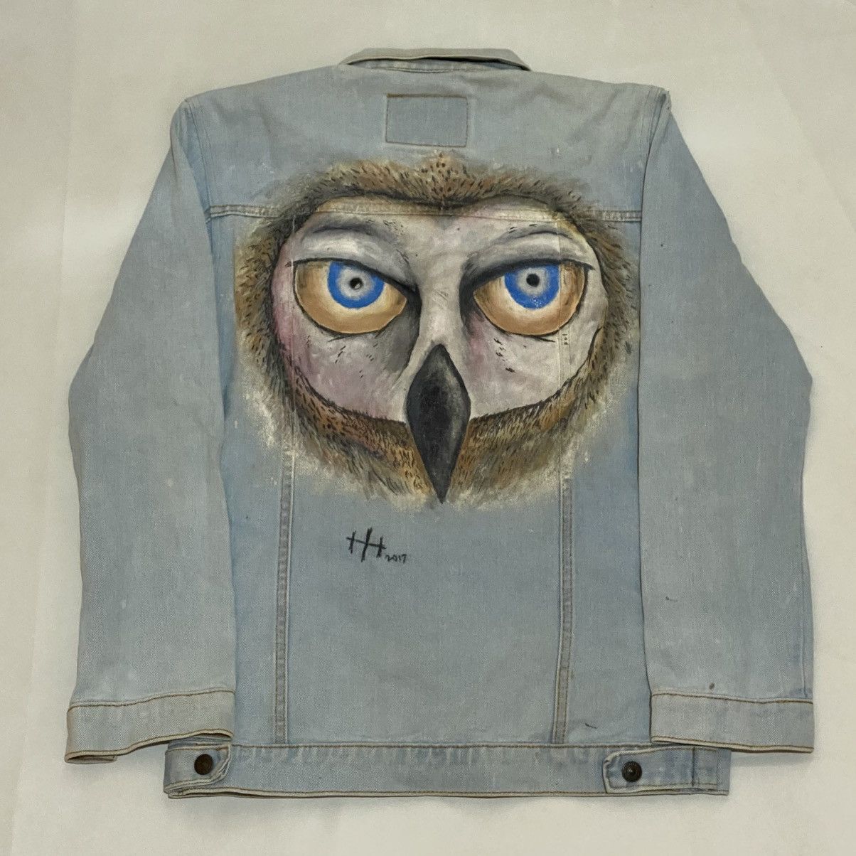 Levi's Levi's Jacket Denim Unisex Hand Painting Owl Head Size US M / EU 48-50 / 2 - 1 Thumbnail