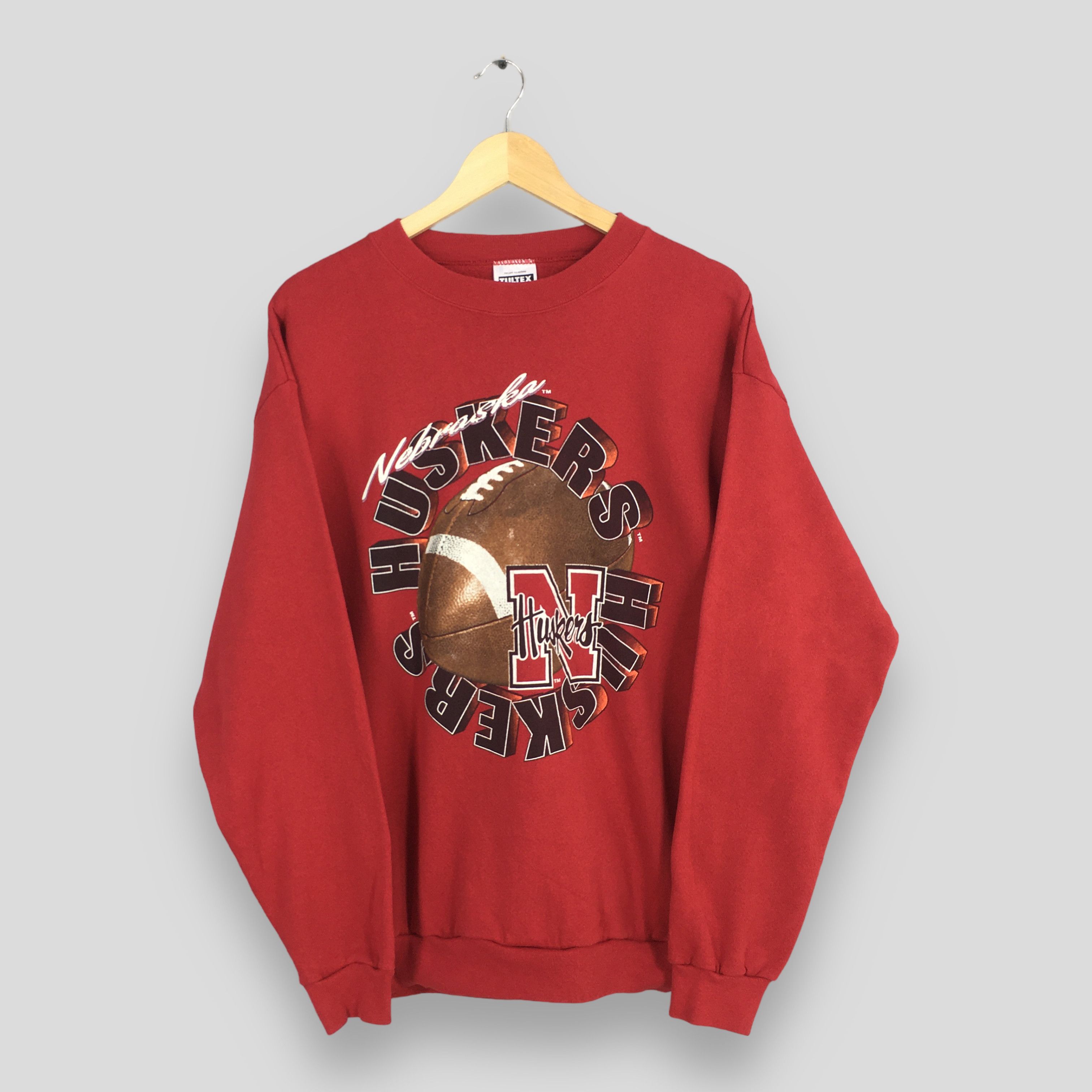 NCAA × Tultex × Vintage Vintage Nebraska Huskers Football Sweatshirts XLarge Size US XL / EU 56 / 4 - 1 Thumbnail
