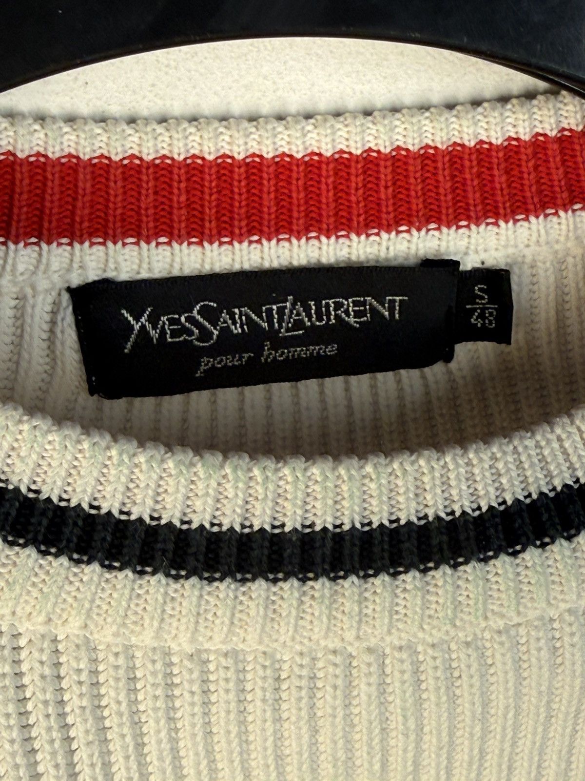 Yves Saint Laurent 90s YSL Sweater Knit White Yves Saint Laurent Vintage Size US S / EU 44-46 / 1 - 4 Thumbnail