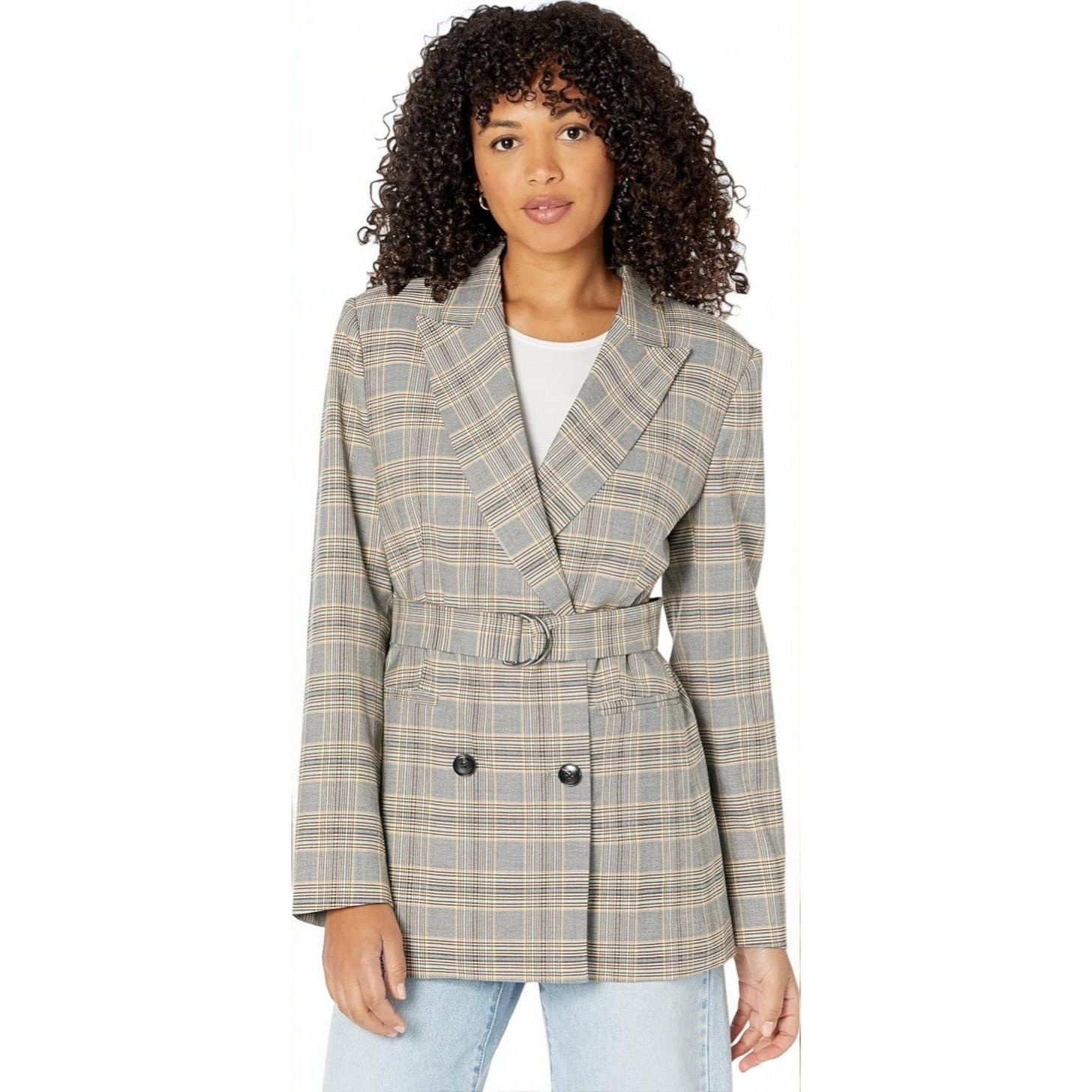 Bcbgmaxazria Bcbgmaxazria womens belted all plaid blazer NEW XL Size XL / US 12-14 / IT 48-50 - 3 Thumbnail