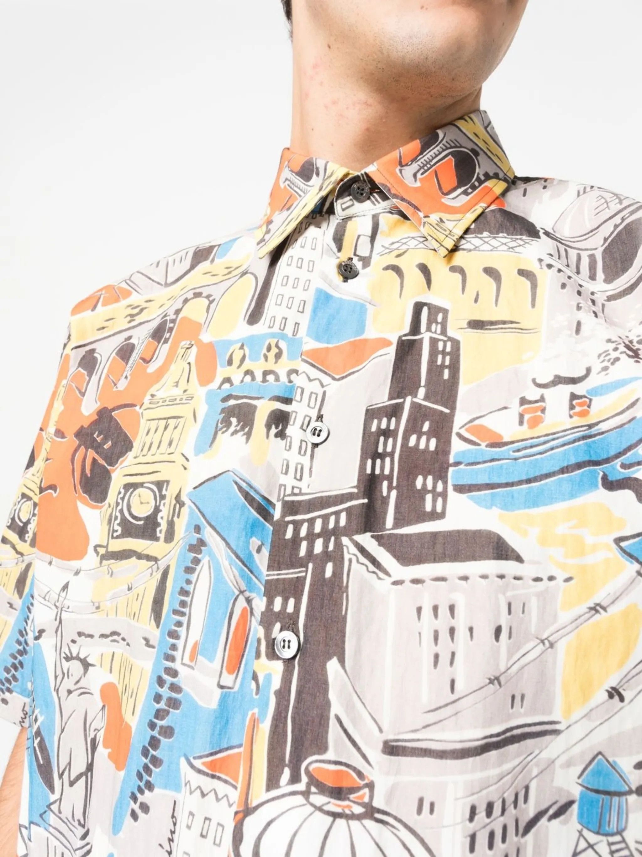 Moschino o1y0225 Patterned Shirt in Multicolor Size US S / EU 44-46 / 1 - 2 Thumbnail
