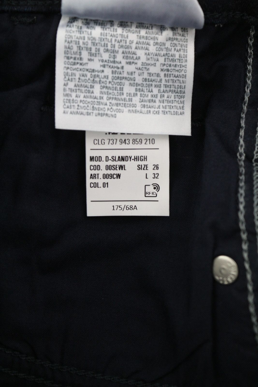 Diesel SLANDY-HIGH 009CW W26/L32 Super Skinny High Waist 40673 Size 26" / US 2 / IT 38 - 11 Thumbnail