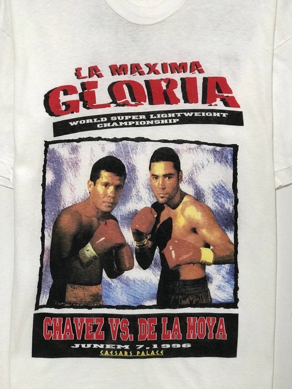 Vintage vintage 1996 chavez vs oscar de la hoya boxing lightweight Size US L / EU 52-54 / 3 - 3 Thumbnail