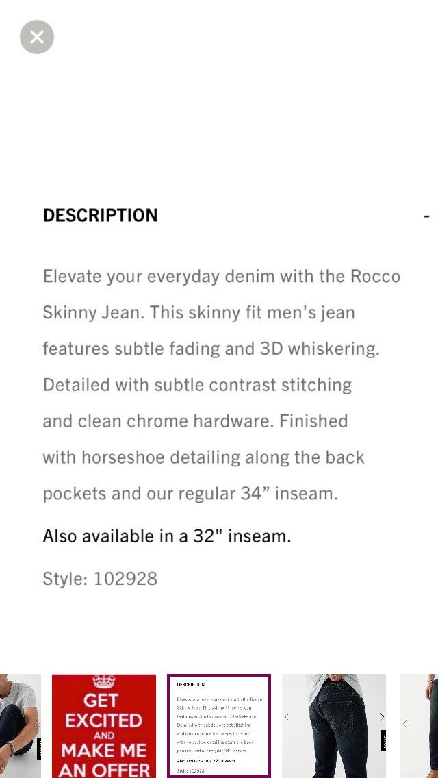 True Religion True Religion Rocco Relaxed Skinny Jeans 31 Size US 31 - 5 Thumbnail