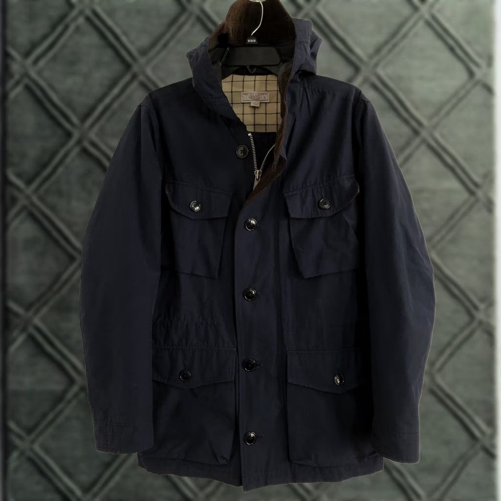 J.Crew Wallace & Barnes Jacket Mens Small Navy Parka Hooded Insulated Zip Button Coat Casual Travel Size US S / EU 44-46 / 1 - 1 Thumbnail