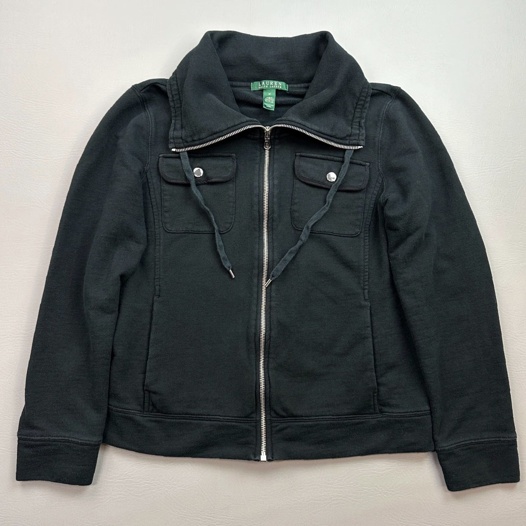 Ralph Lauren Lauren Ralph Lauren Jacket Women's M Black Full Zip Pockets Outdoor Casual Indoor Outdoorwear Size M / US 6-8 / IT 42-44 - 2 Thumbnail