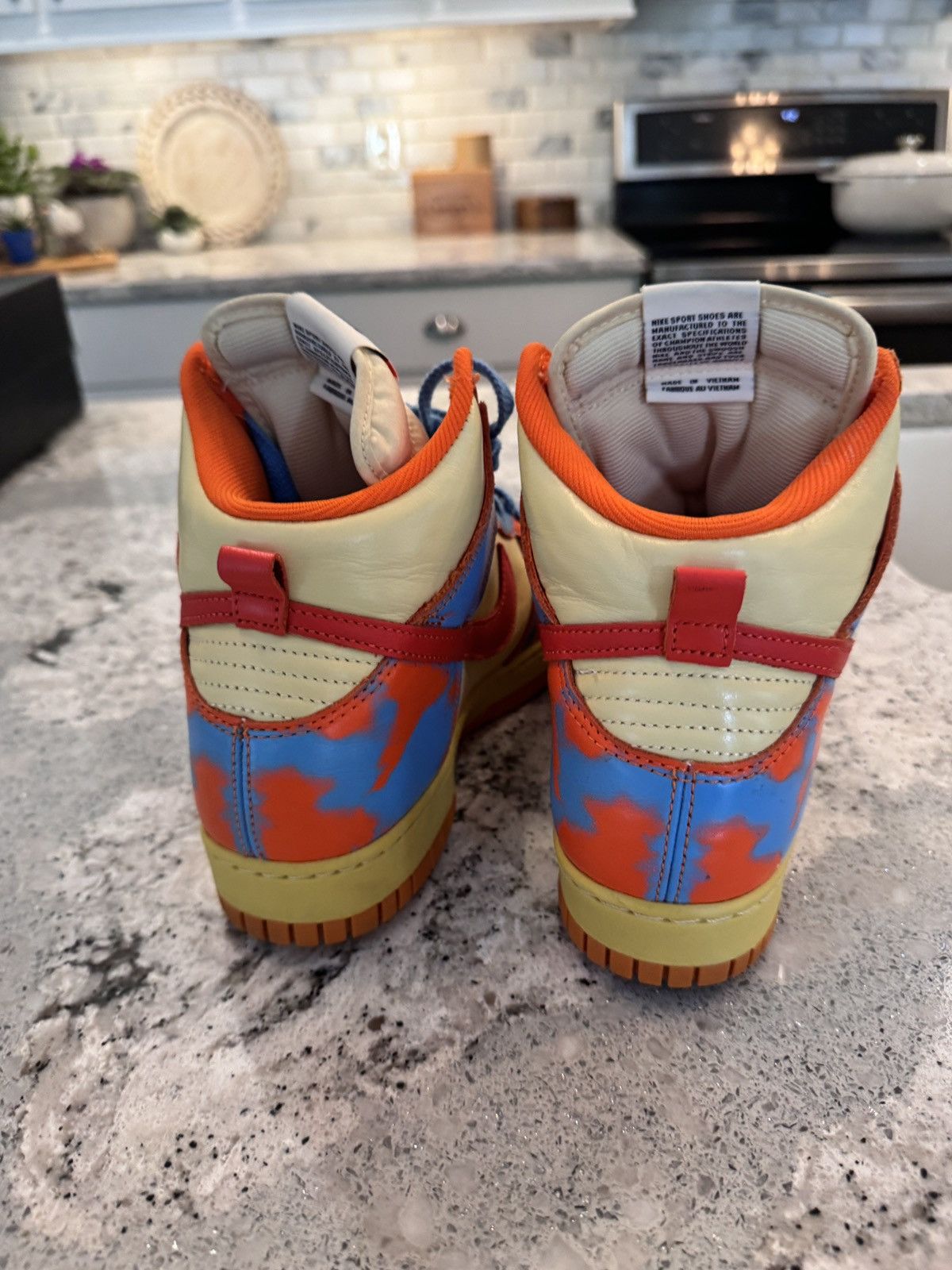Nike Nike Dunk High 1985 Orange Acid Wash Size US 9 / EU 42 - 5 Thumbnail