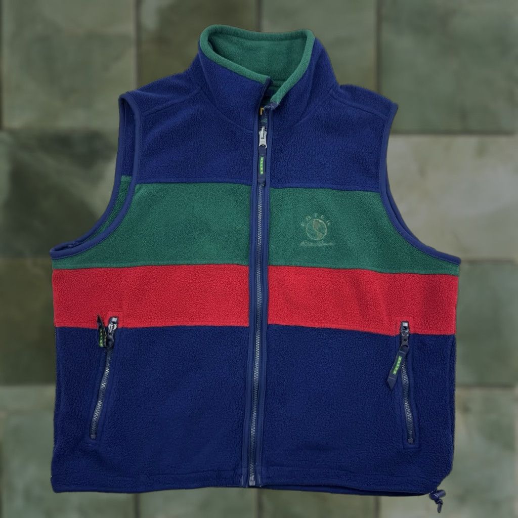 Eddie Bauer Vintage Eddie Bauer Ebtek Fleece Vest Adult Small Outdoor Striped Collared Size US S / EU 44-46 / 1 - 1 Thumbnail