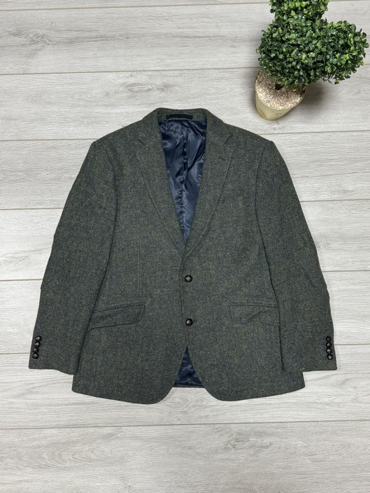 Harris Tweed Harris Tweed wool knitted blazer two buttons M&S Size 42R - 1 Thumbnail