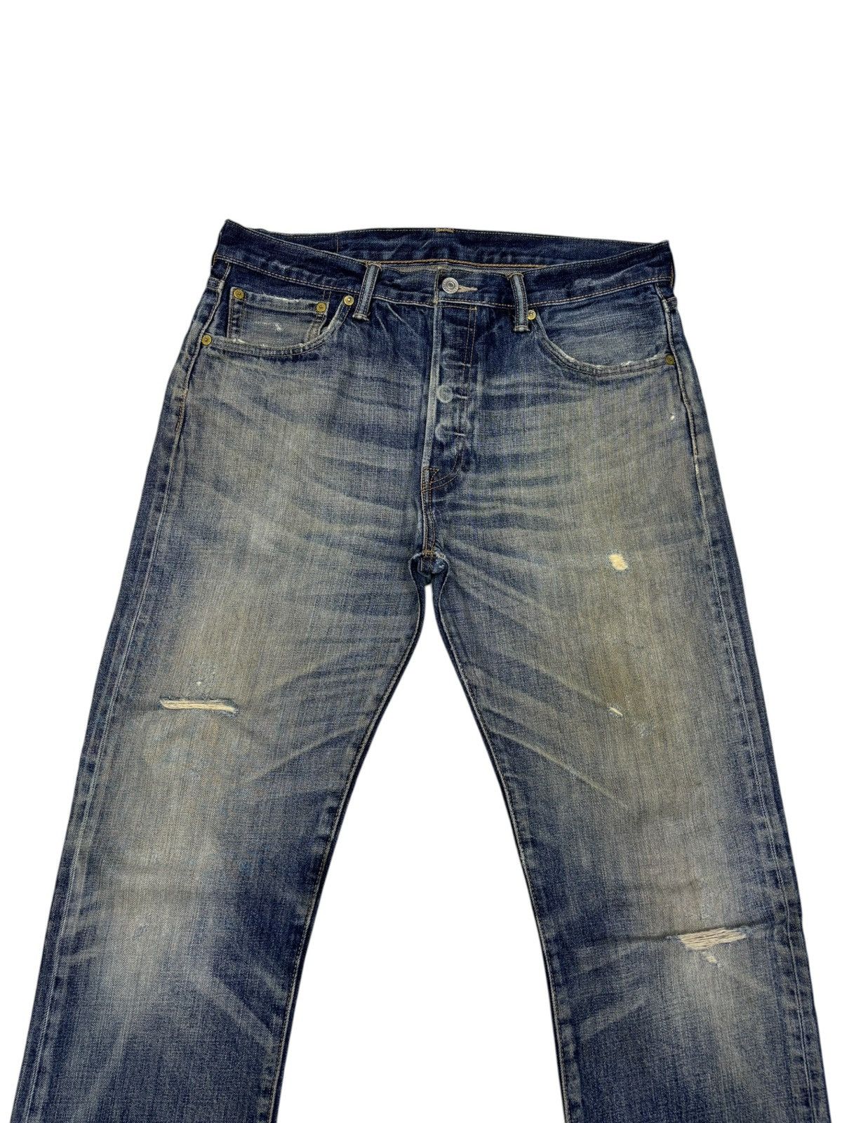 Levi's Levis 501 Y2K DISTRESSED DENIM JEANS Size US 34 / EU 50 - 5 Thumbnail