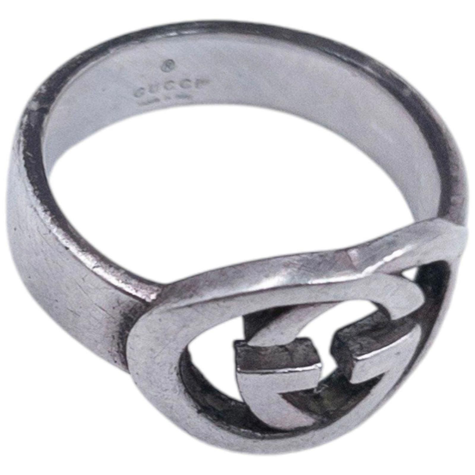 Gucci Vintage 2000s Gucci Silver Logo Ring Size ONE SIZE - 3 Thumbnail