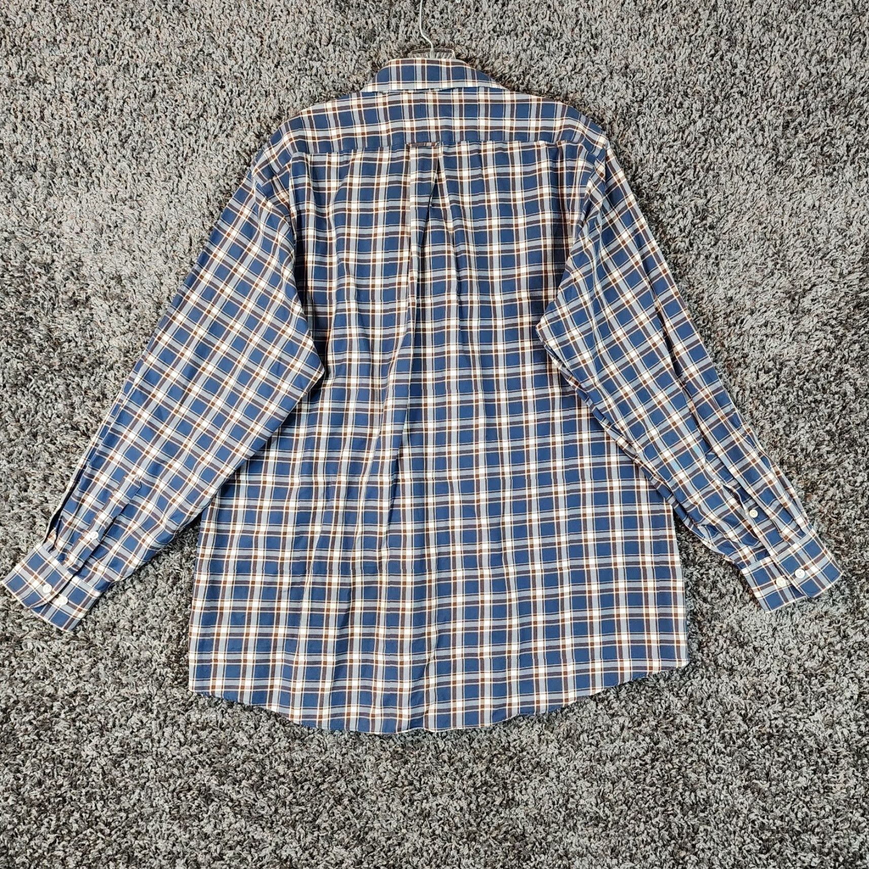 Vintage KIRKLAND Mens Shirt Blue Plaid Long Sleeve Button-Up XL Adult Blue Plaid Button-Down Mens XL Size US XL / EU 56 / 4 - 5 Thumbnail