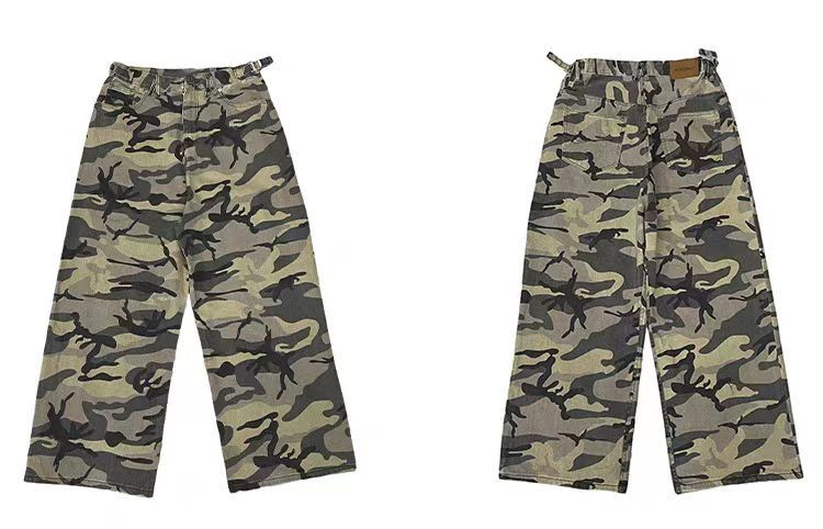 Camouflage Vintage High Street Hip Hop Camo Jeans