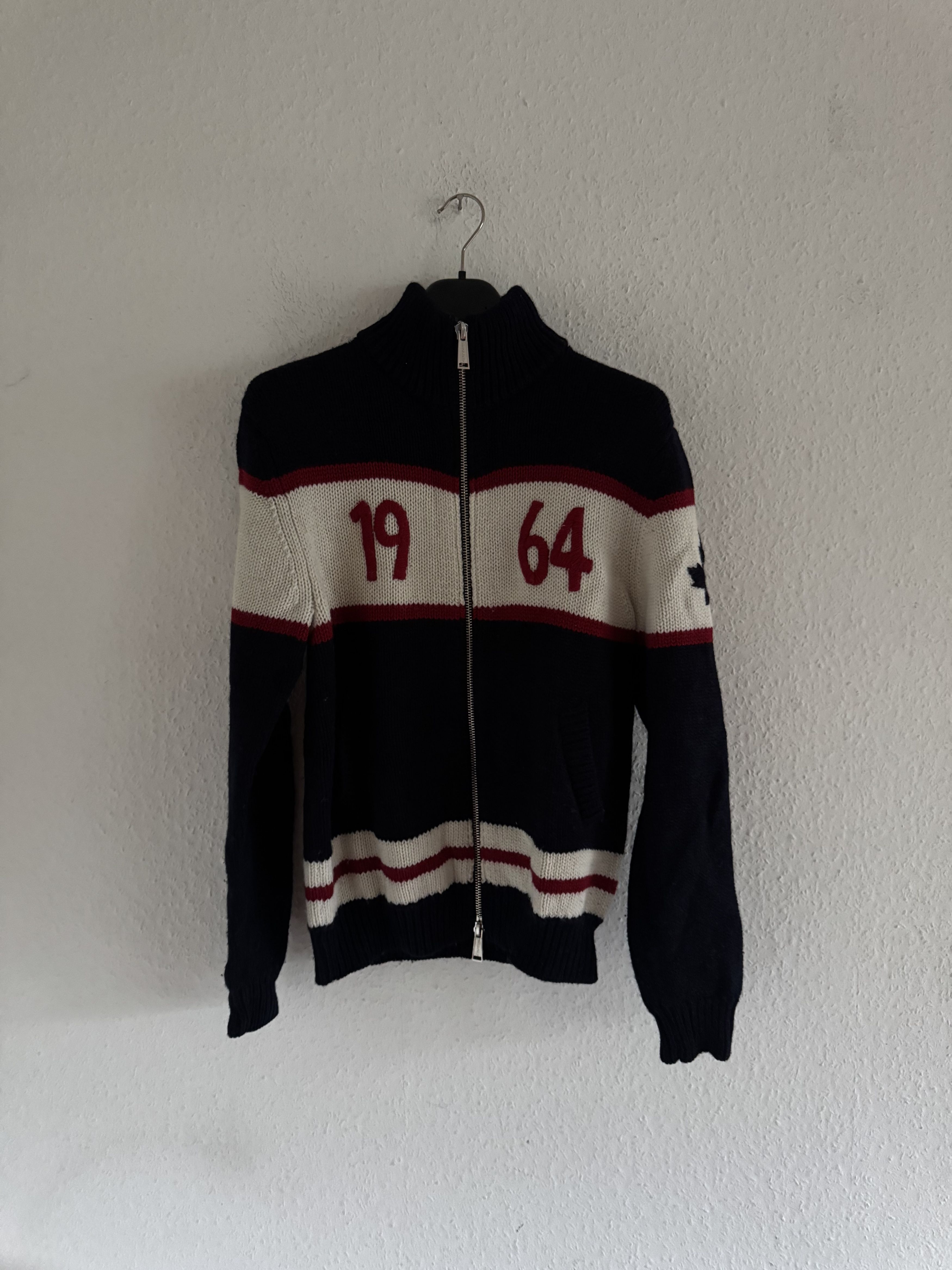 Dsquared2 FW10 Maple Leaf Knit Zip Jacket Size US L / EU 52-54 / 3 - 2 Thumbnail