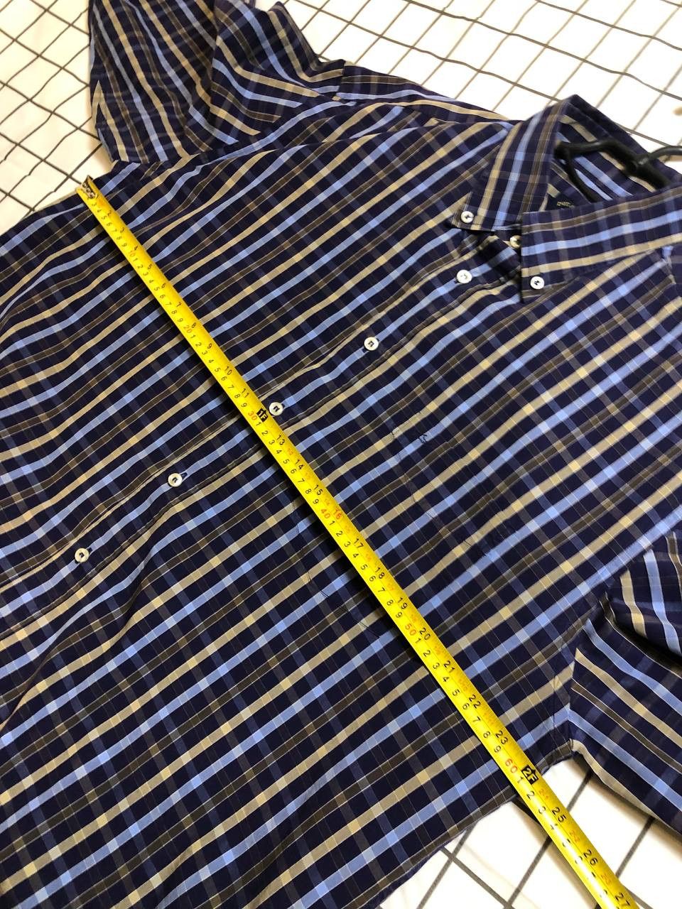Paul & Shark Paul & Shark Yachting Gold Blue Check Long Sleeve Shirt Size US L / EU 52-54 / 3 - 5 Thumbnail